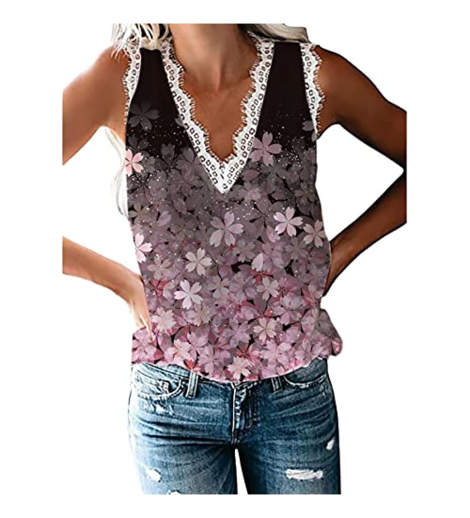 Fannyouth Women's Sleeveless V-Neck Tank Top - Pink, Size X-Large - Buy Online on SooperMarket.com