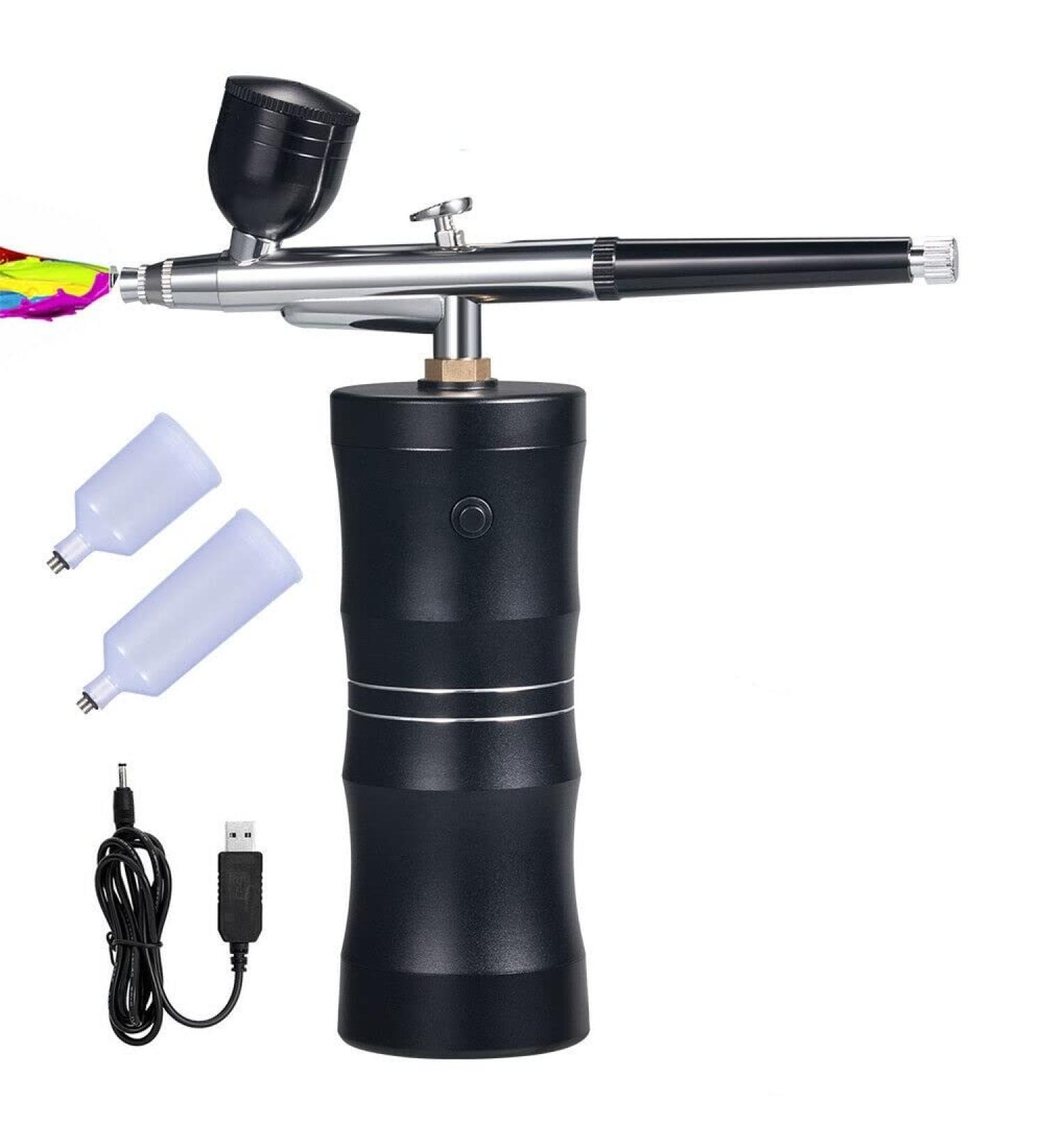 Kydelty Rechargeable Mini Airbrush Kit with Compressor for Makeup, Tattoo, Nail Art - Portable Handheld Air Brush for Face Paint and Model Painting - Buy Online on SooperMarket.com