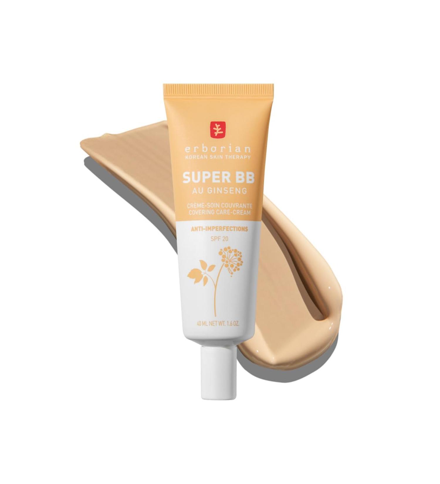 Erborian Super BB Cream with Ginseng 40ml - High Coverage Tinted Face Care SPF 20 - Korean Cosmetics - Buy Online on SooperMarket.com