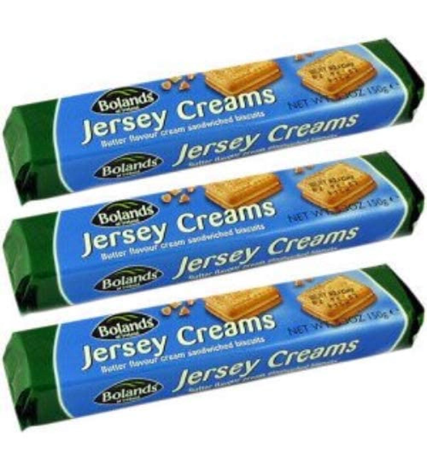 Bolands Jersey Creams 3-Pack - Authentic Irish Butter Flavored Cream Filled Biscuits - 150g (5.3oz) per Bag - Buy Online on SooperMarket.com