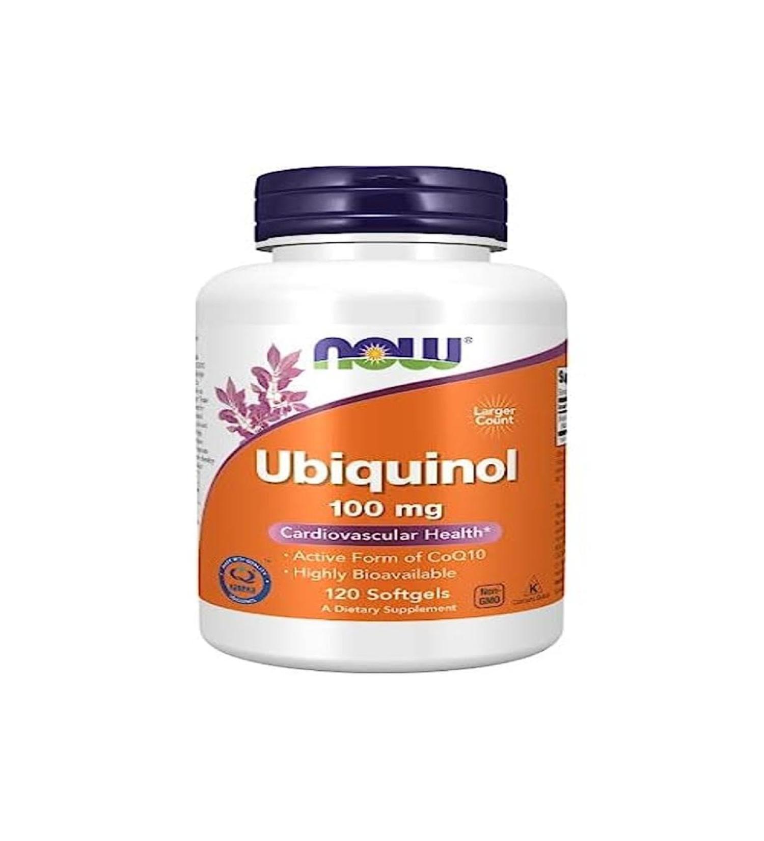 Now Foods Ubiquinol 100mg 120 Soft Capsules Coenzyme Q10 - Buy Online on SooperMarket.com