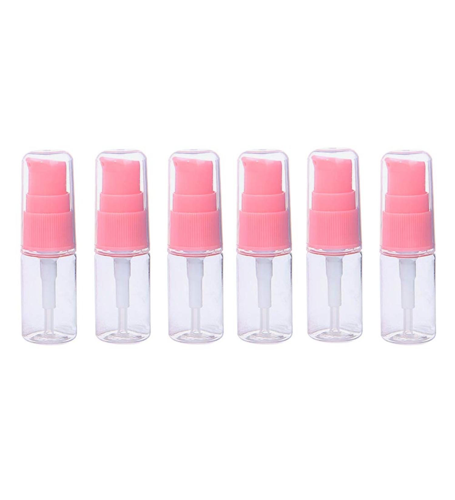 6 Pack Empty 10ml Plastic Pump Bottles Cream Shampoo Lotion Pump Bottle Refillable Sample Travel Bottles Toiletries Liquid Container Jar Pot Vial for Cosmetic Make-up (Transparent) - Buy Online on SooperMarket.com