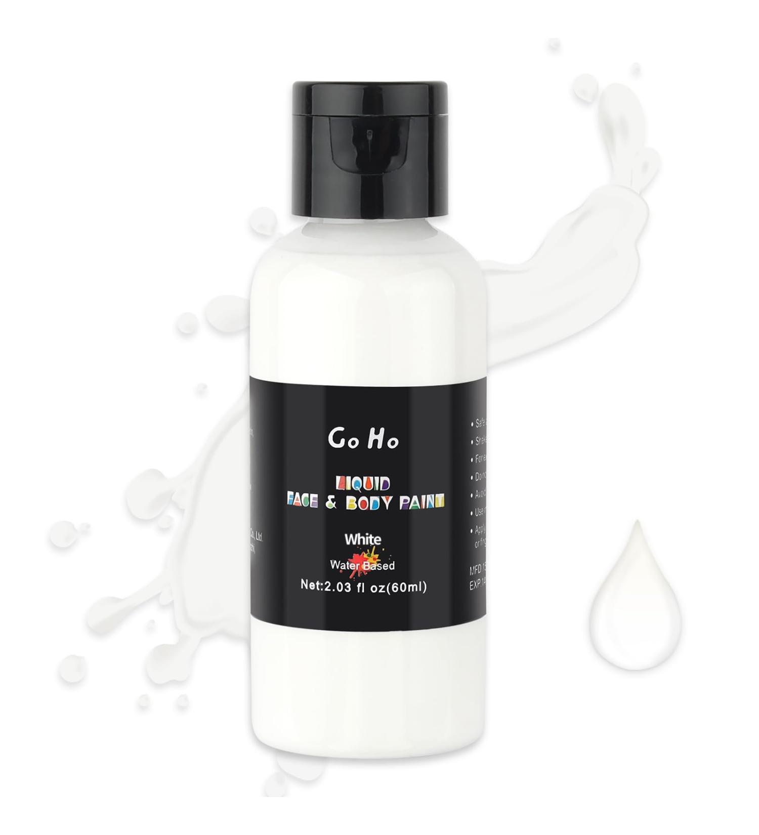 Go Ho Makeup Liquid Body Paint (2.1 oz) - White Special FX & Halloween Face and Body Paint - Buy Online on SooperMarket.com