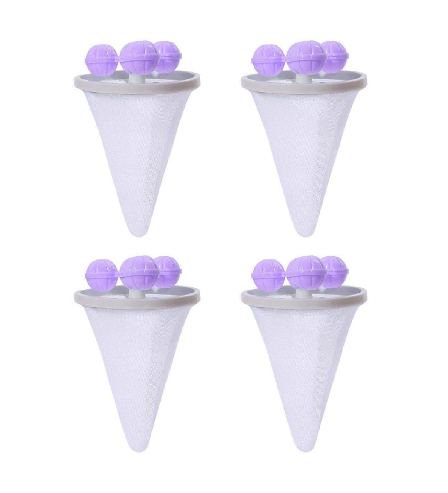YIAGXIVG Pack Of 4 Washing Machine Hair Filter Washing Machine Hair Remover Hair Filter Net Bag Hair Remover For Washing Machine Hair Filter Net Bag Purple - Buy Online on SooperMarket.com