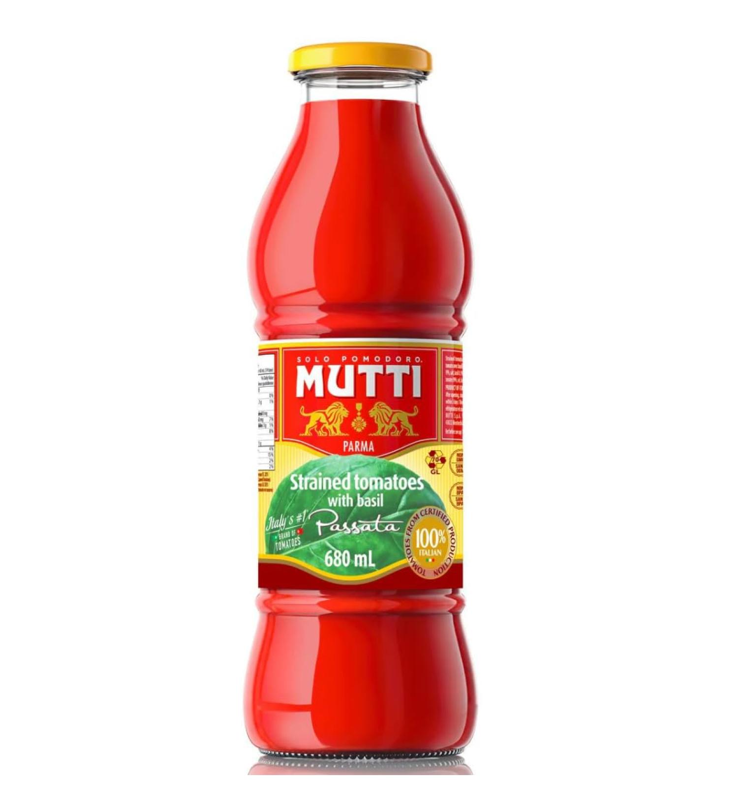 Mutti Passata Tomato with Basil Puree 680 Mililiters