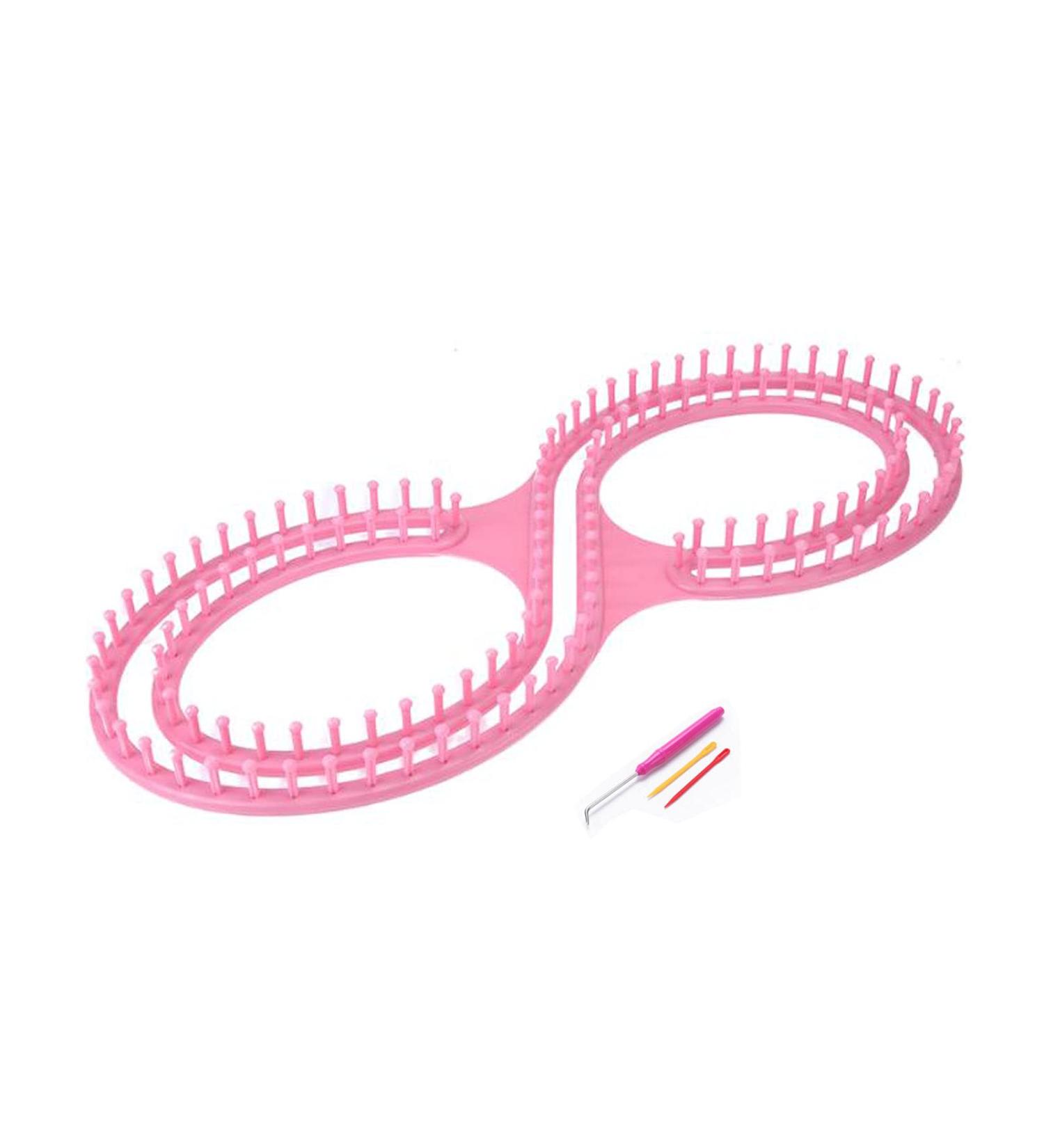 WAYION 55 Afghan Serenity Loom Knitting Board Kit - Step by Step Instructions - Experienced Loom Knitter - Blue/Pink (Pink) - Buy Online on SooperMarket.com
