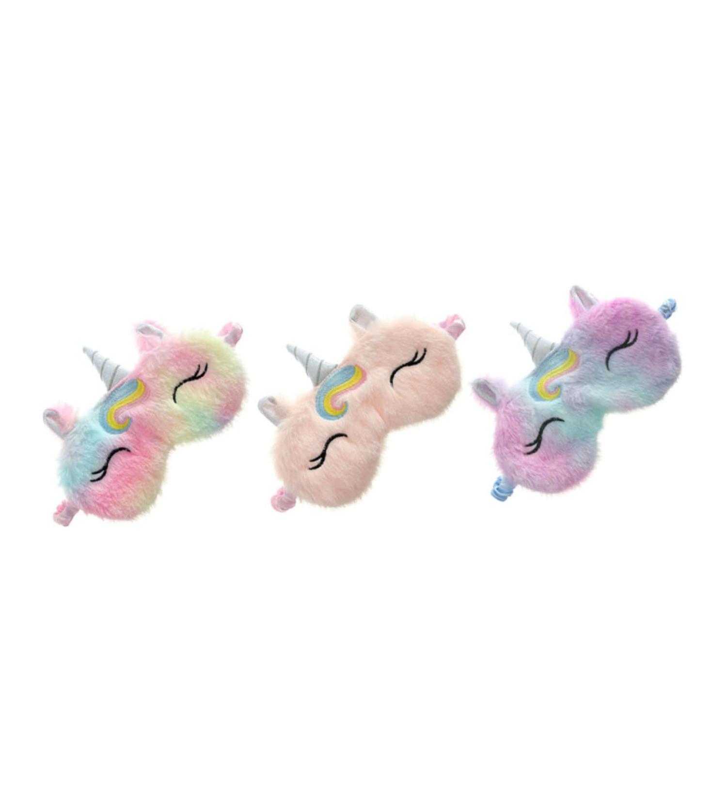 3pcs Unicorn Eye Patch Set - Travel and Sleeping Eye Mask, Animal Eye Shades and Blindfold for Chrismas Gifts - Buy Online on SooperMarket.com