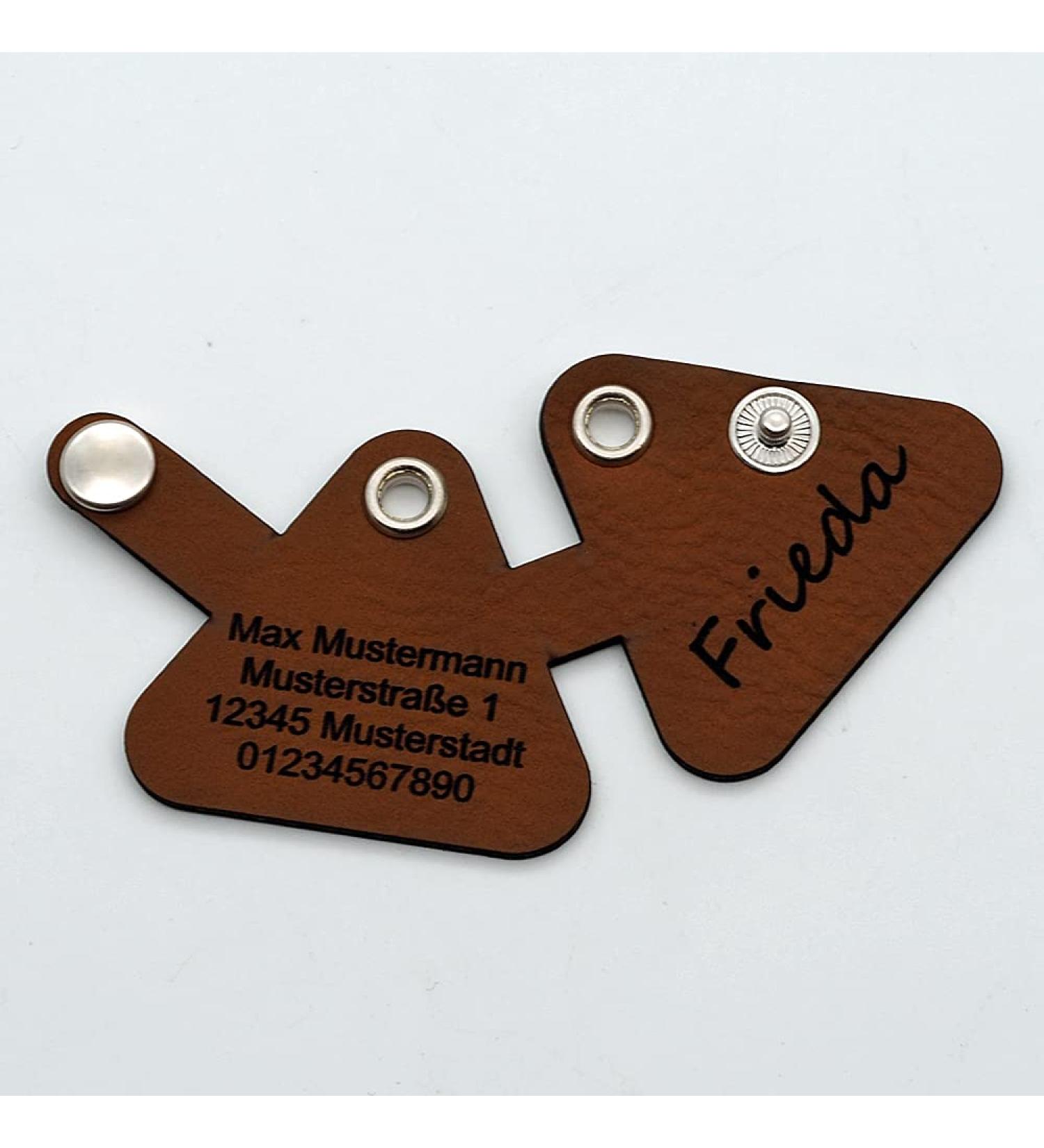 Copter Farm Dog Collar Bag | Personalized Engraving | Art & Real Leather | Durable Brown Triangle Design for Dogs - Buy Online on SooperMarket.com