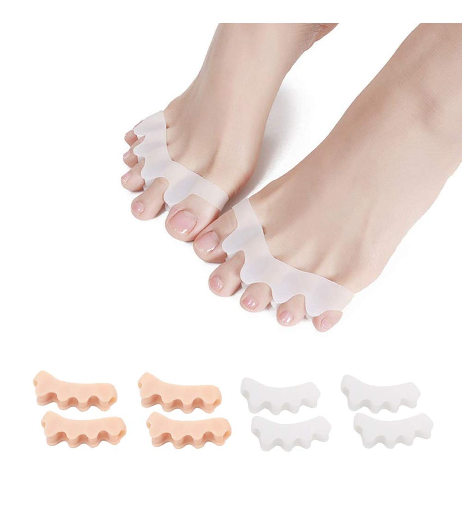 Bunion Corrector Toe Straightener Gel Separator - 8PCS Silicone Toe Spacers & Stretchers for Men and Women - Reduce Foot Pain with Hammer Toe & Nail Corrector - 5-Toe Corrector - Buy Online on SooperMarket.com