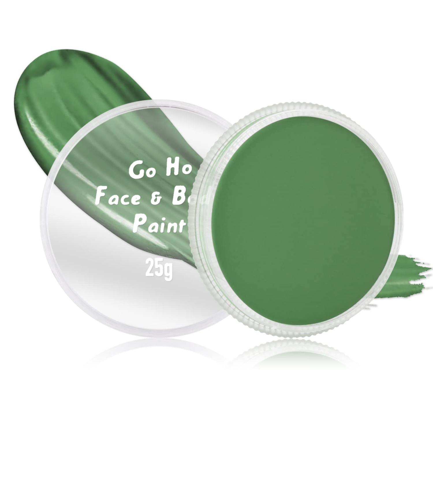 Go Ho Light Green Face & Body Paint Makeup - Professional Water-Based Creamy to Gel Palette for Cosplay, SFX, Costumes, Festivals - 25g - Buy Online on SooperMarket.com