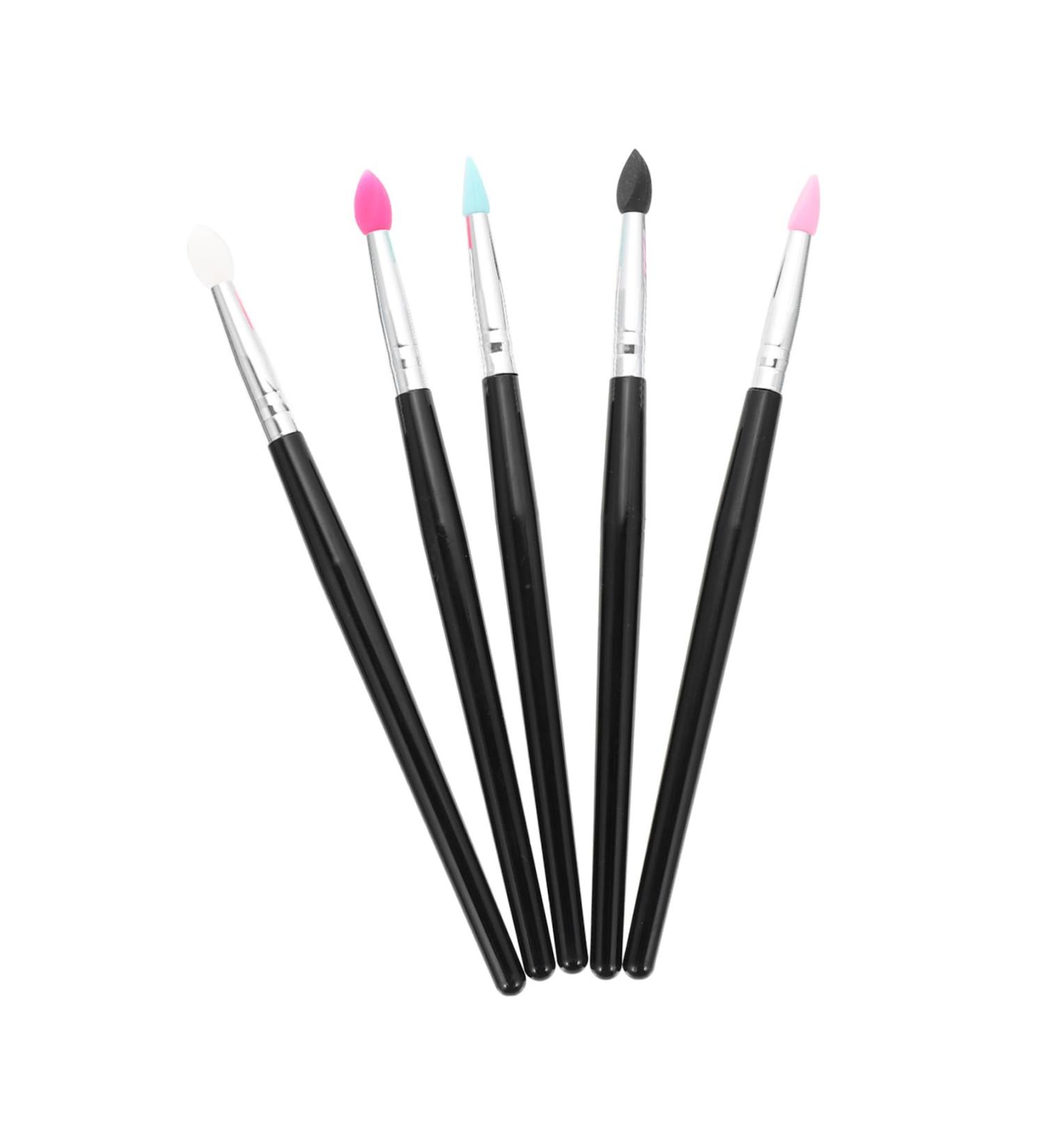 FOYTOKI 5pcs Silicone Eyeshadow Brush Glitter Eyeshadow Stick Glitter Outfit Lip Brush Plastic Handle - Buy Online on SooperMarket.com