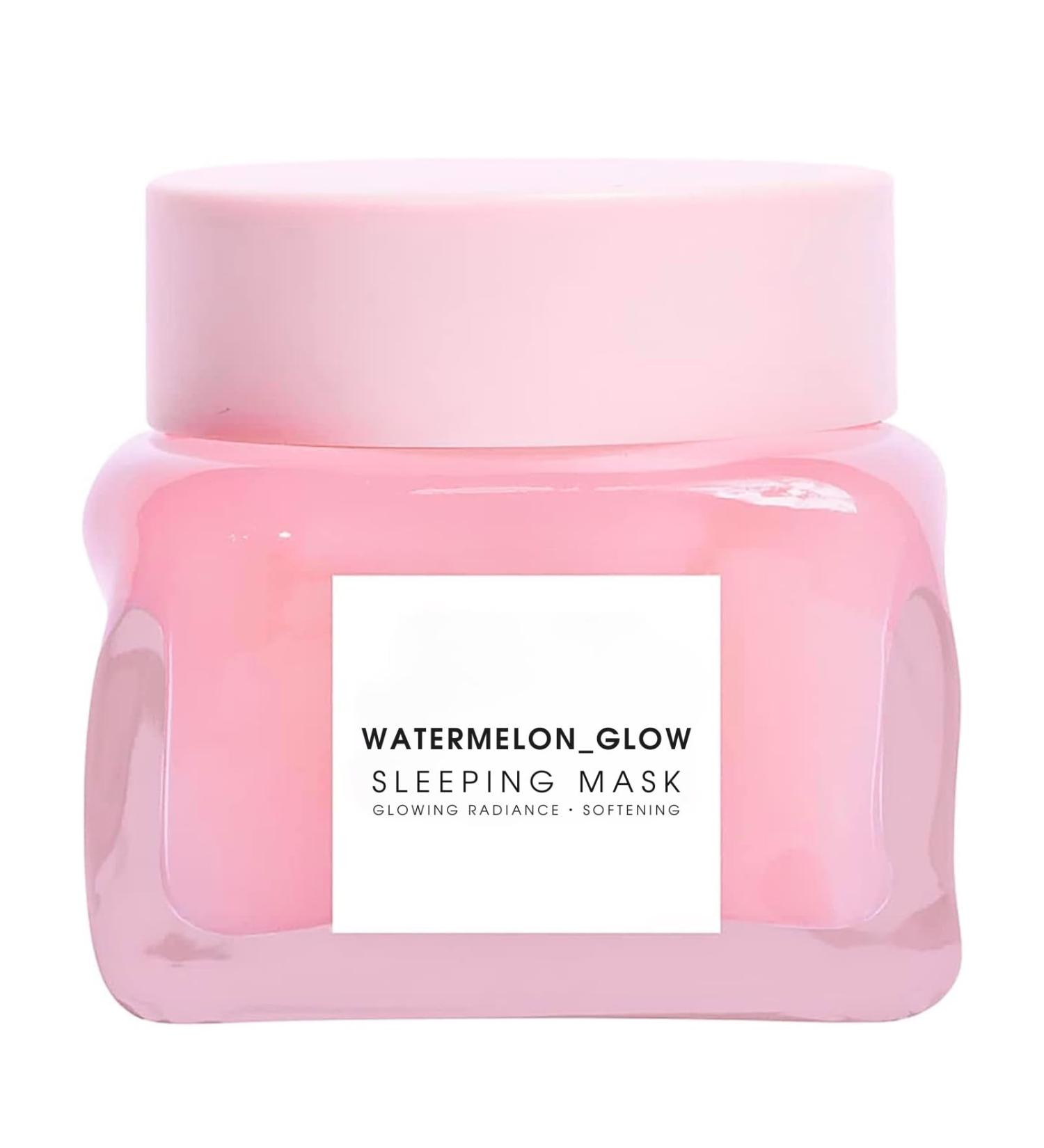 Watermelon Pink Glow Sleeping Mask Watermelon Overnight Face Masks Skincare Anti-Aging Hydrating Facial Mask with AHA Hyaluronic Acid Niacinamide for Smooth Glowing Even Toned Skin Care 50ml - Buy Online on SooperMarket.com