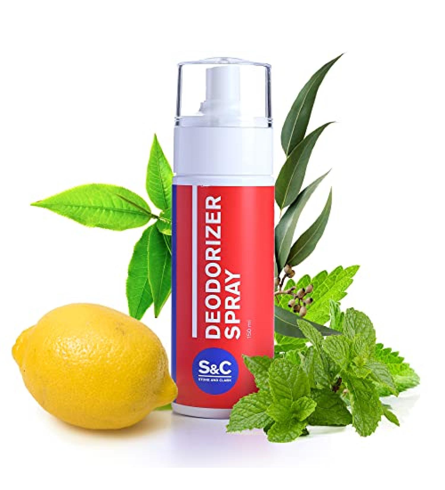 Natural Shoe Deodorizer Spray 5.29 Oz. - Eucalyptus Mint Scent - Foot Odor Eliminator for Shoes & Stinky Feet - Buy Online on SooperMarket.com