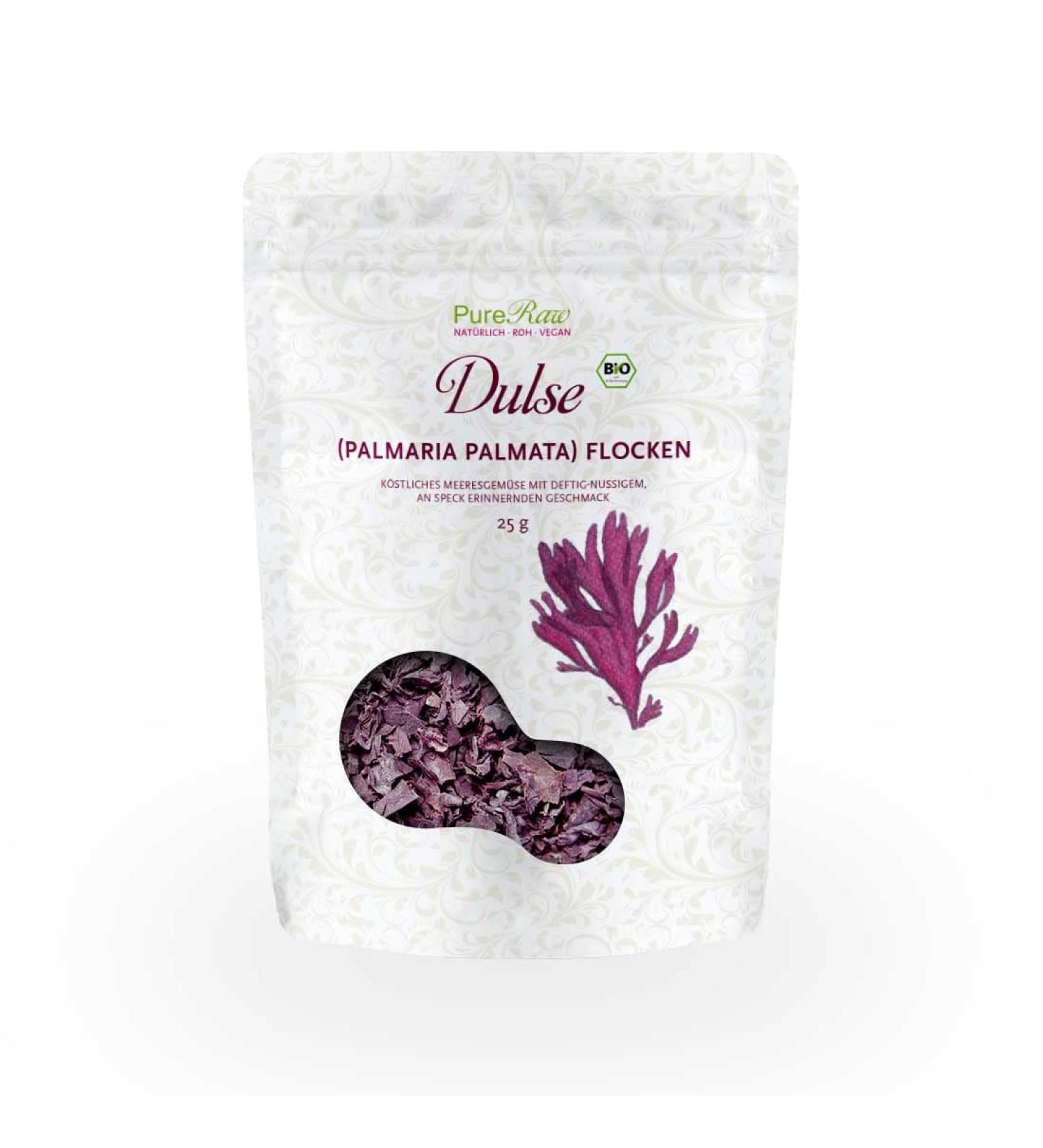 Buy Organic Dulse Flakes | Wild Atlantic Algae | Vegan Umami Seasoning | Pureeraw 25g - International Shipping Available - Buy Online on SooperMarket.com