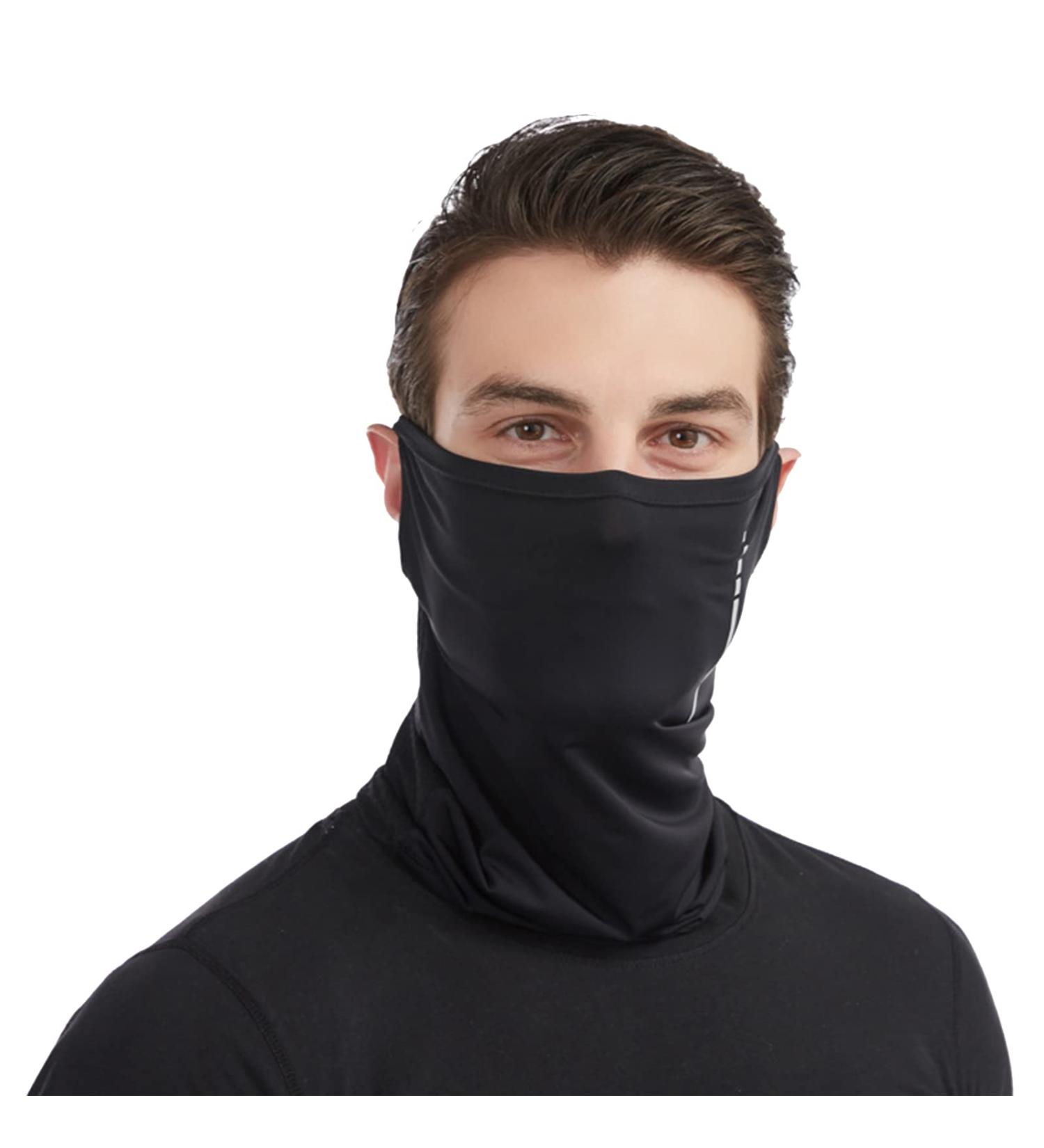 Multi-Function UV Protection Scarf for Men & Women - Clape Elastic Cooling Tube Neckerchief & Bandana | SMZ02 Black - Buy Online on SooperMarket.com