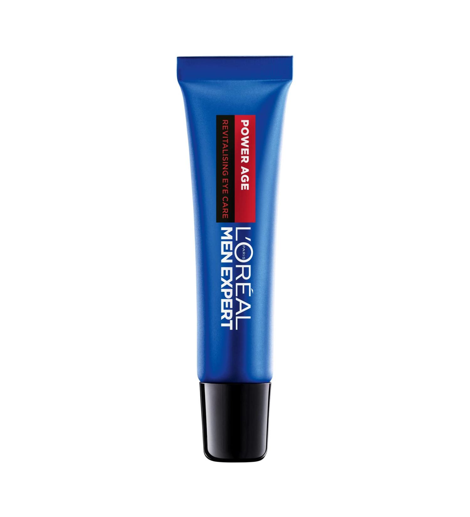 L'Or al Men Expert Hyaluronic Acid Eye Cream 15ml - Anti-Ageing Solution for Dry & Dull Skin - Buy Online on SooperMarket.com