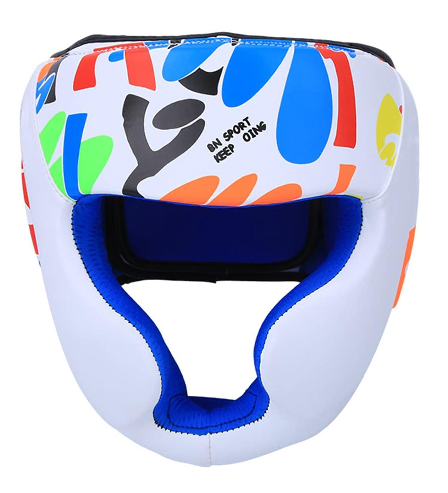 Alomejor Children's Box Head Protection | Graffiti Full Facial Gear for Boxing Muay Thai MMA & Kickboxing - Buy Online on SooperMarket.com