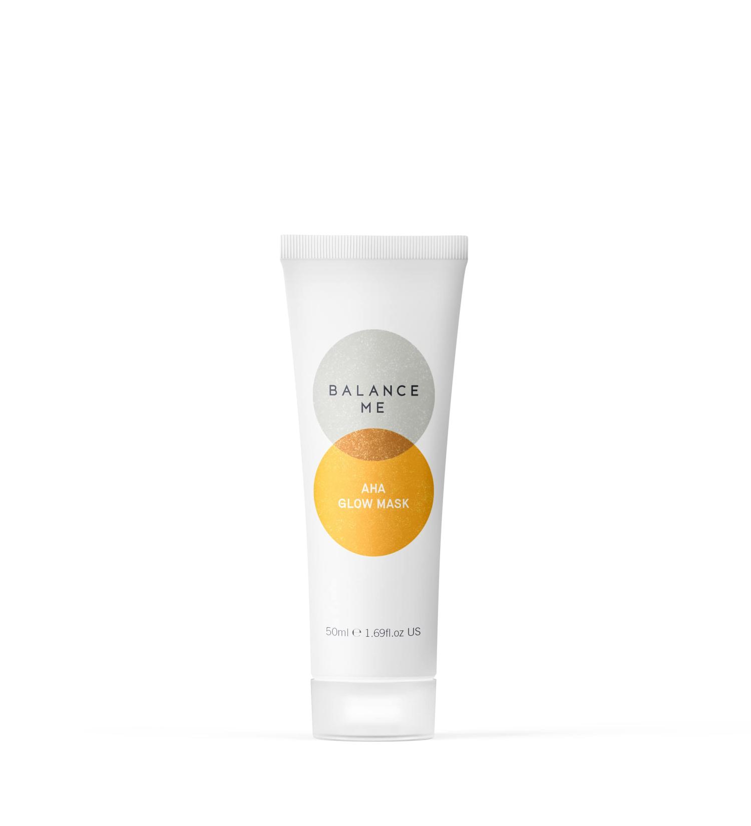 Balance Me AHA Glow Mask with Glycolic Acid - Brighten, Plump, and Purify | 50ml - Natural, Vegan & Cruelty-Free | Made in UK - Buy Online on SooperMarket.com