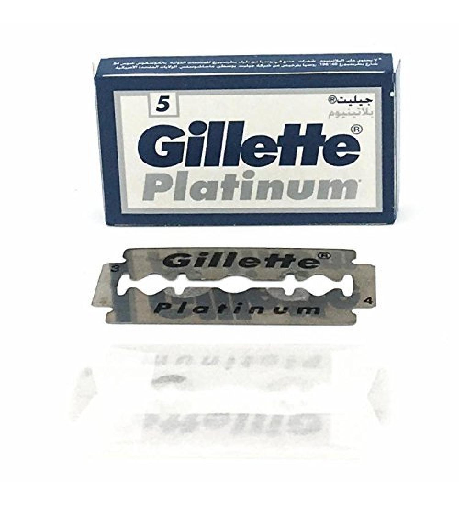 25 Gillette Platinum Double Edge Razor Blades Made in Russia