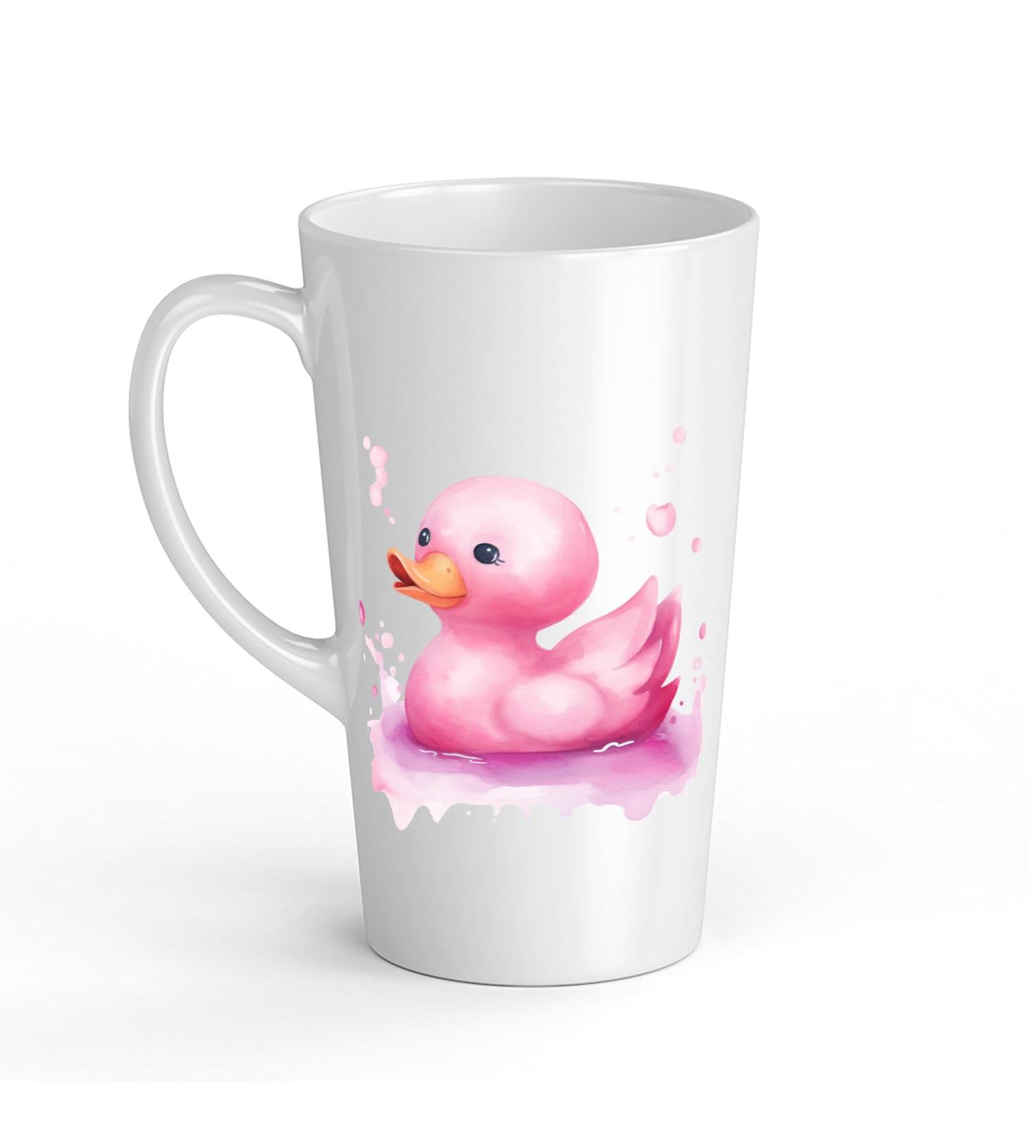 White Ceramic Kids Canard Mug - Large 483 ml Perfect for Hot Chocolate or Milk Fun and Easy to Use