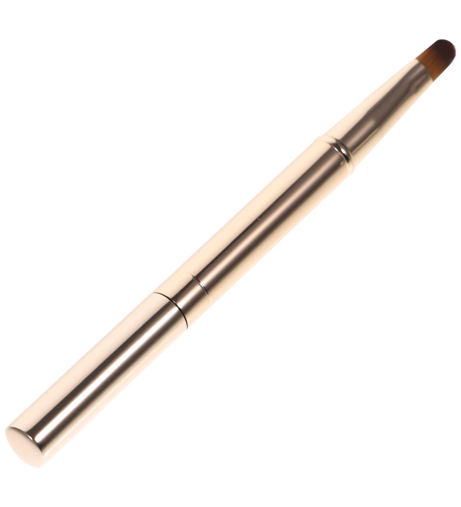 Double Ended Lipstick Brush - Premium Lip Makeup Tool | Lip Balm & Lip Mask Applicator | Golden Cosmetic Brush for Flawless Lips | Enhance Your Beauty Routine - Buy Online on SooperMarket.com