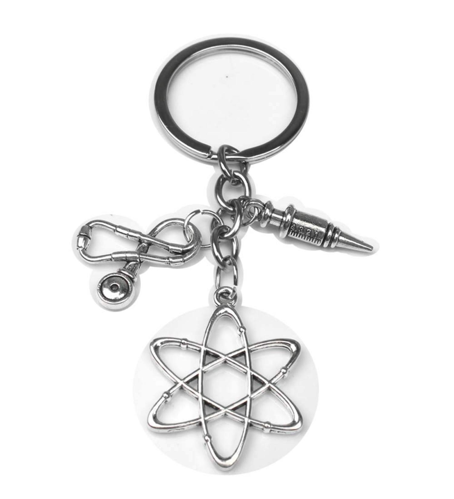 Medical key chain needle syringe stethoscope cute keychain jewelry gift DIY handmade (#5)