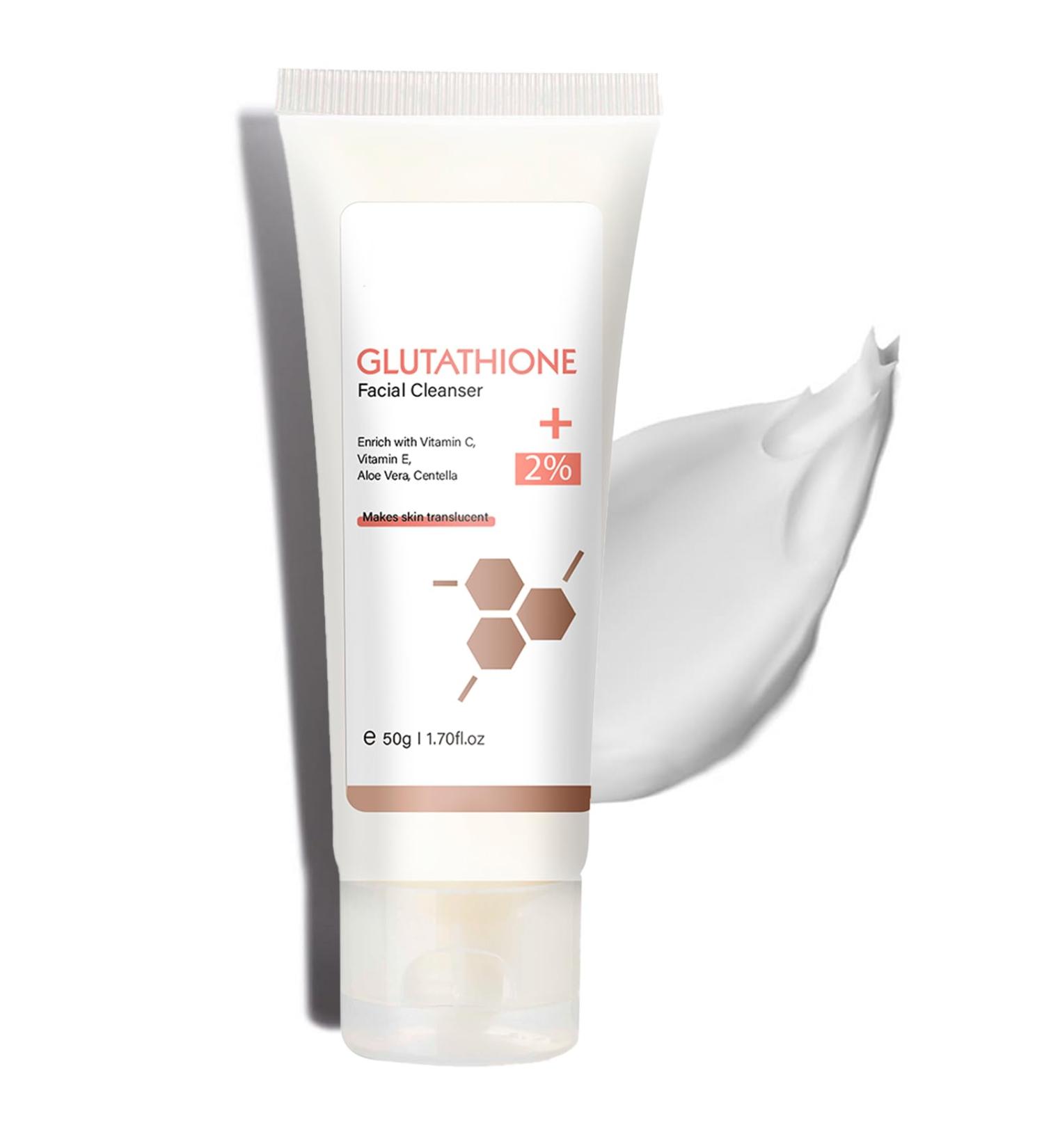 Glutathione Face Cleanser - Glutathione Face Wash With Aloe & Vitamin C Hydrating Facial Cleanser Gentle Cleanse Cleaning Pores Moisturising Cleanser For Dry Skin Acne Prone & Sensitive Skin - Buy Online on SooperMarket.com