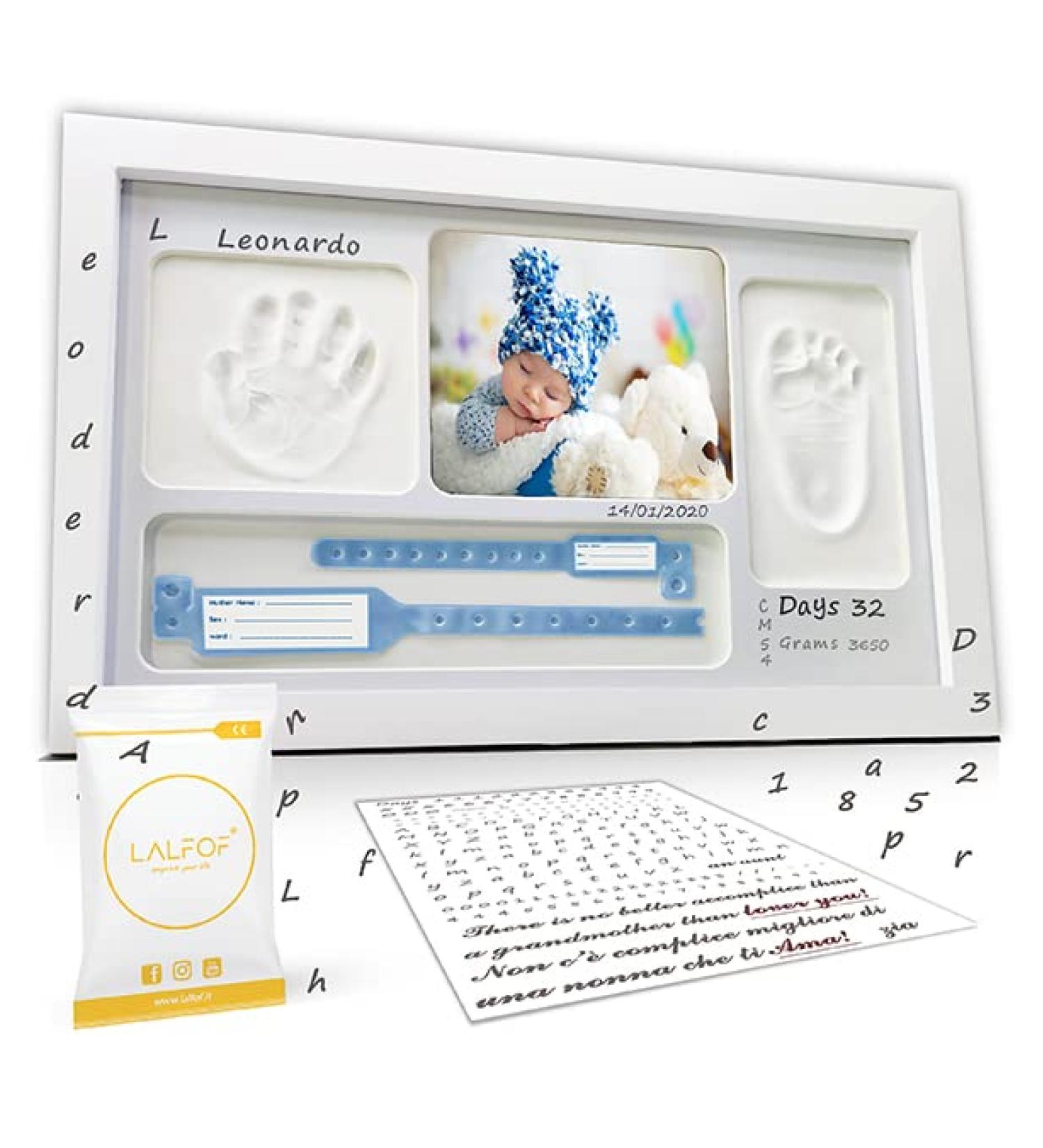 LALFOF Customizable Baby Footprint & Handprint Frame - Dermatologically Tested Memory Set - Buy Online on SooperMarket.com
