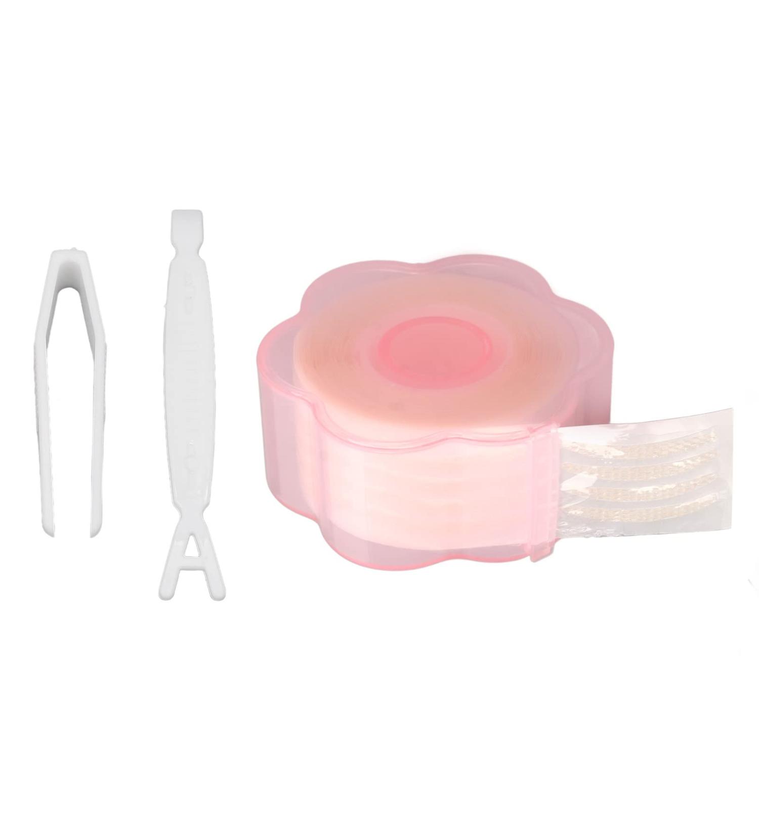 360pcs Lace Eyelid Lifter Tape Invisible Fiber Double Eyelid Tape Stickers Roll Lace Mesh S Shape Water Adhesive Eyelid Stickers for Droopy Uneven (with Fork Rods and Tweezers) - Buy Online on SooperMarket.com
