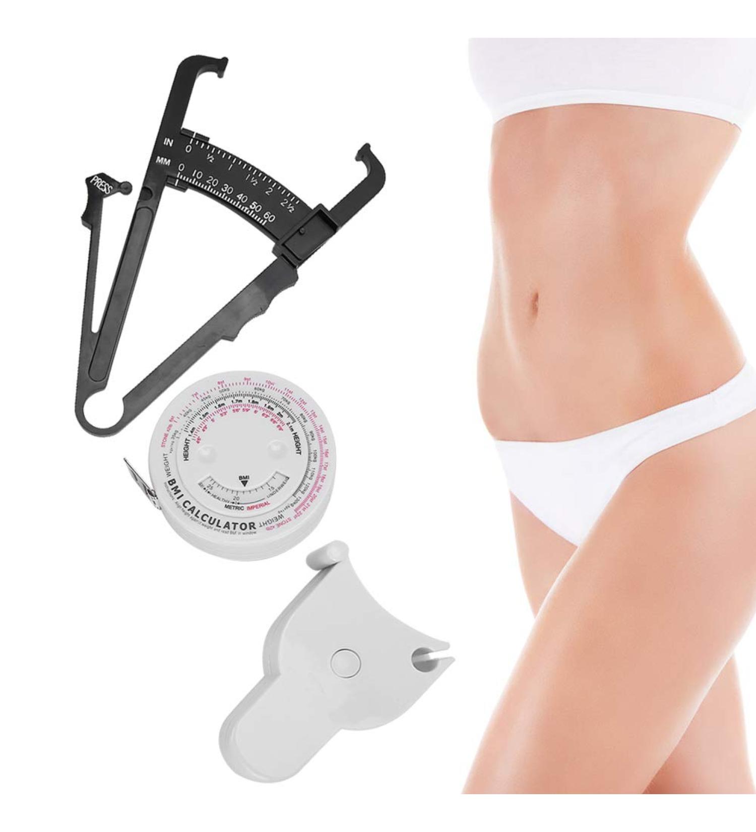 Body Fat Tester & Waist Tape - Accurate Skinfold Measurement Tool for BMI & Weight Loss - Buy Online on SooperMarket.com