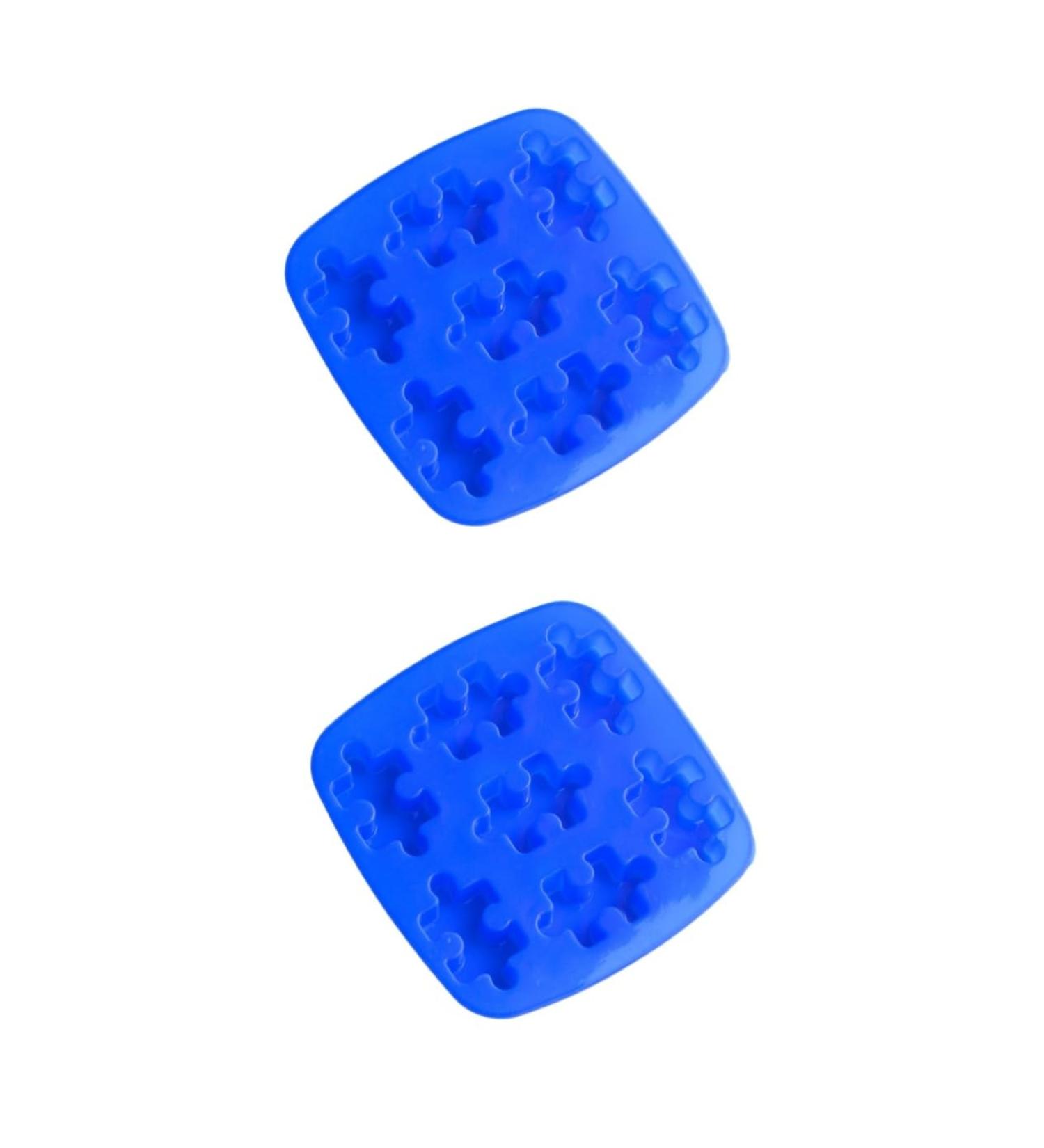 HOMSFOU 2pcs Candy Molds Silicone Mold Silicone Candy Mold De para Gelatinas Chocolate Molds DIY Cake Mold Chocolate Moulds Chocolate Making Shape Puzzle Ice Making mediumx2pcs As Shownx2pcs - Buy Online on SooperMarket.com