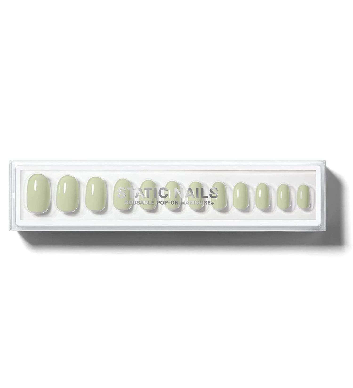 Static Nails Reusable Pop-On Manicure Set - Serene Round False Nails with Non-Damaging Glue - Nail Set with Static Nail Glue - Acrylic Press On Nails - Buy Online on SooperMarket.com