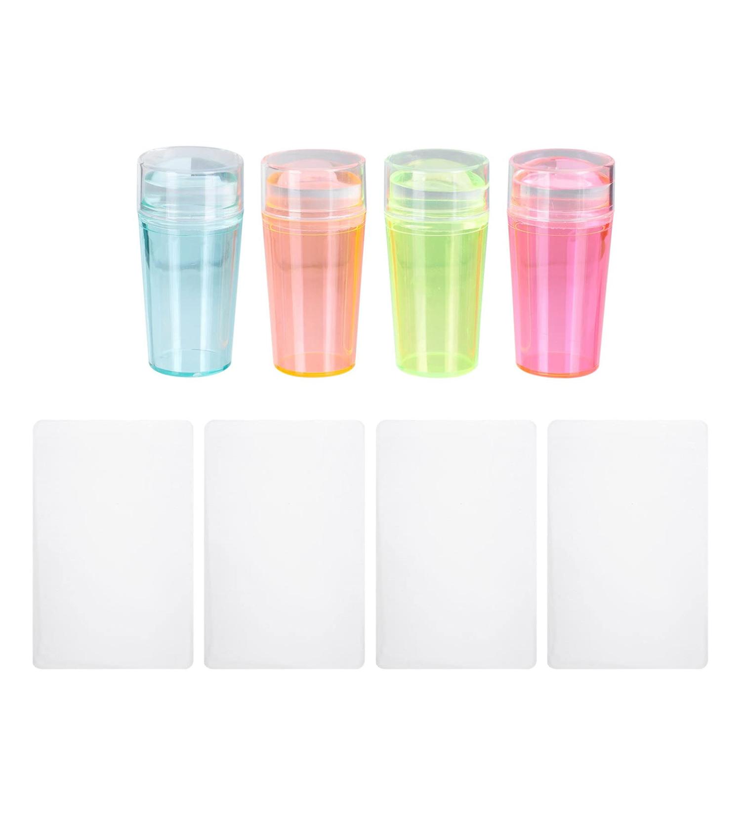 Beaupretty Nail Stamp Pressure Plate Set - 4 Silicone Nail Art Stamps & Tools for Manicure - Glow-in-the-Dark Pebble Gel Accessories - Buy Online on SooperMarket.com