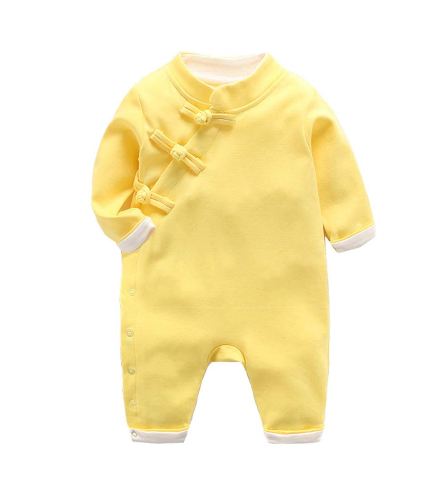 Mud Kingdom Baby Boys Girls Traditional Chinese New Year Jumpsuit - 3 Months Yellow - Buy Online on SooperMarket.com
