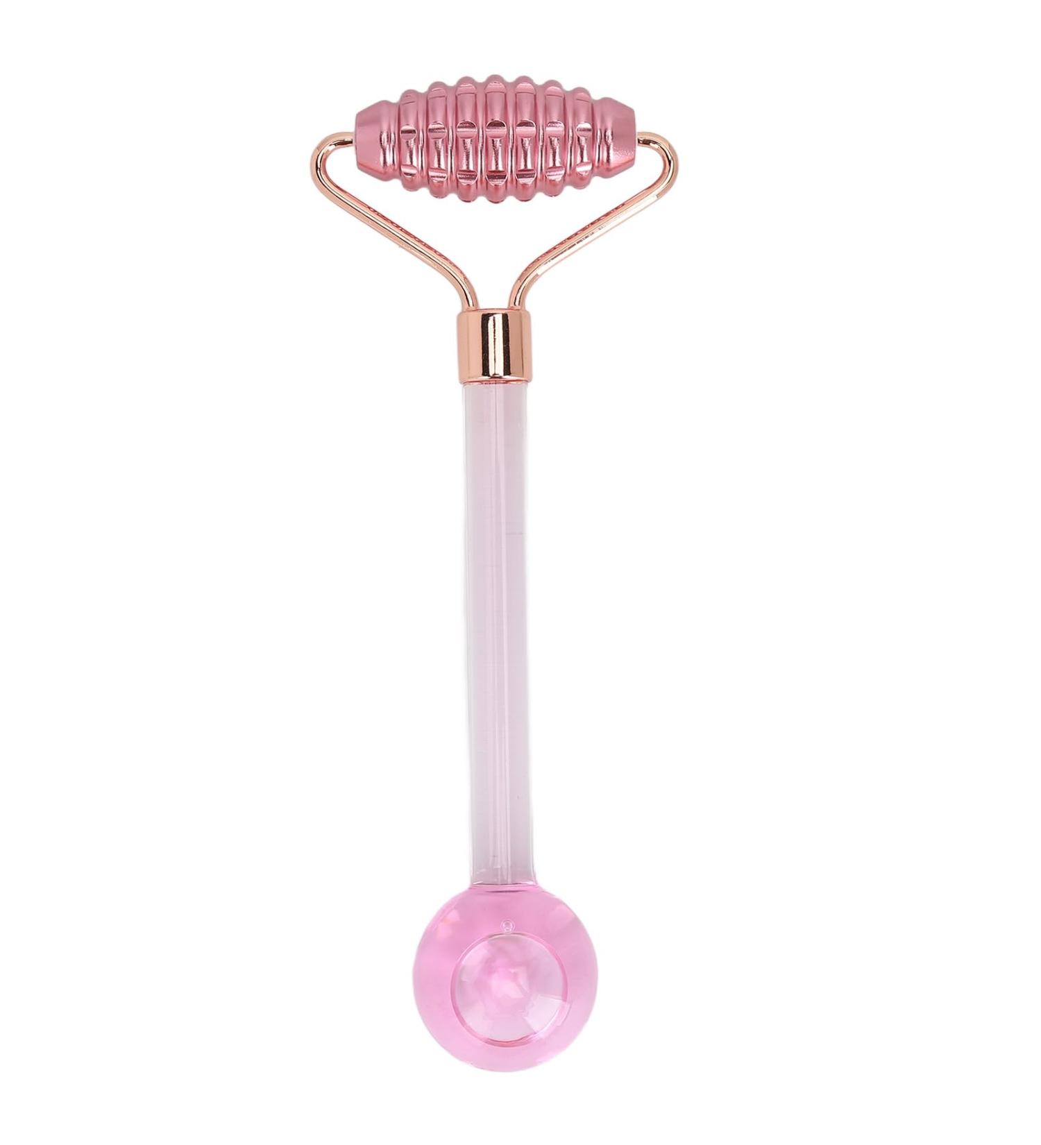2 in 1 Ice Globes Roller - Stainless Steel Hot Cold Compress for Pore Shrinking & Facial Treatment | International Shipping - Buy Online on SooperMarket.com