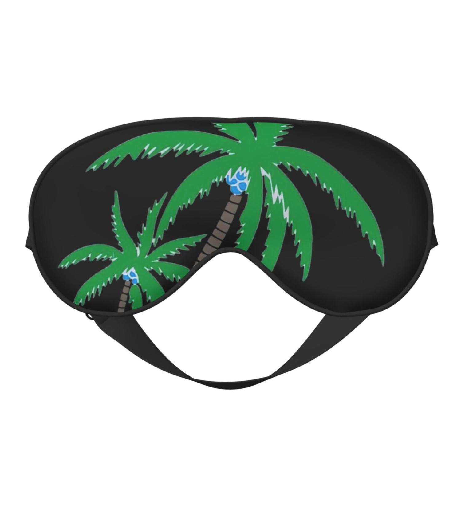 SSIMOO Coconut Tree Soft Sleep Eye Mask | Breathable Eye Patch for Women | Perfect for Travel & Relaxation - Black - Buy Online on SooperMarket.com