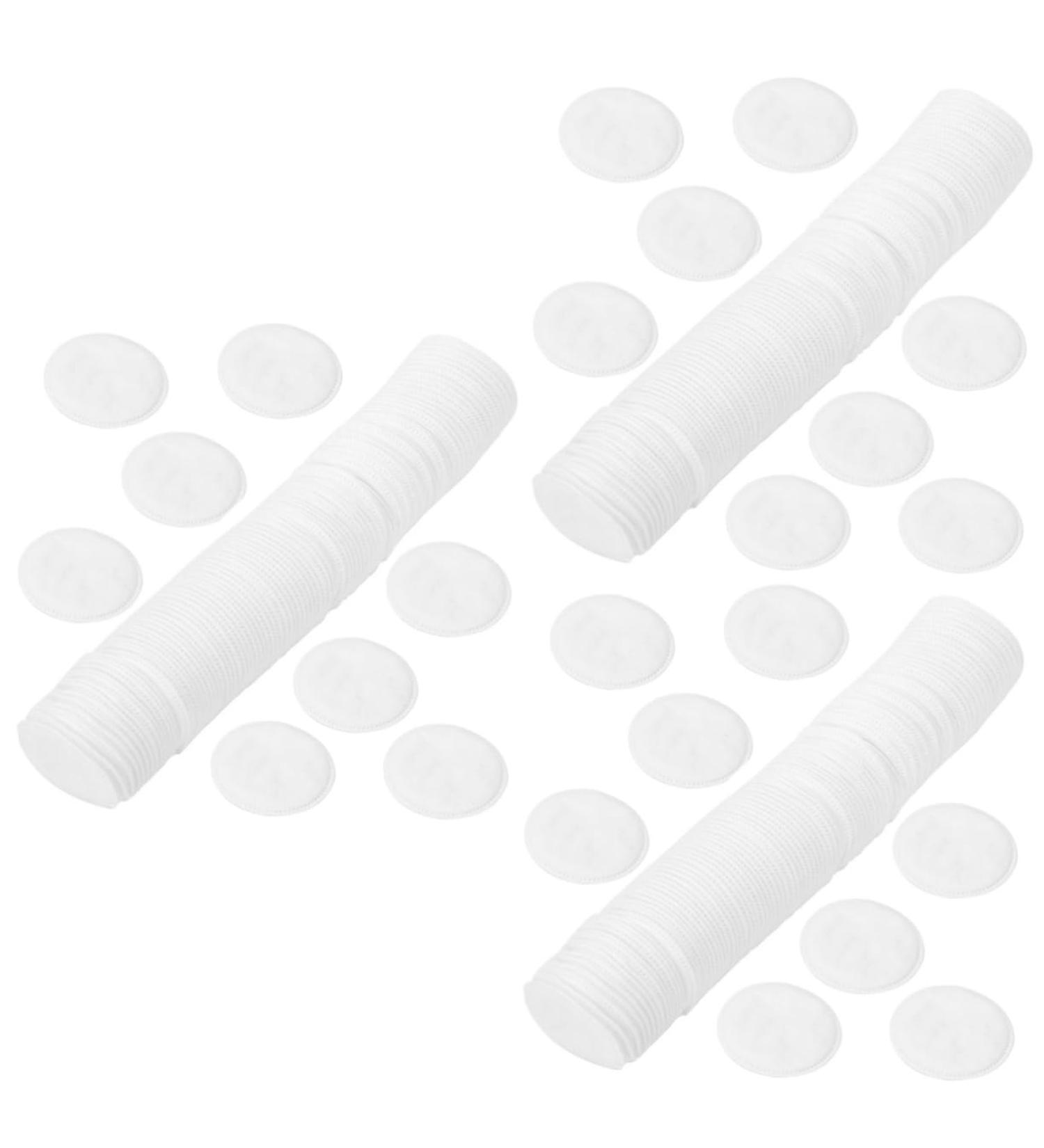 Buy Minkissy 300 Pcs Makeup Sponges & Cotton Pads - Thick Overlock Non-Woven Fabric for Face & Eyelashes | Travel-Friendly Makeup Remover - Buy Online on SooperMarket.com