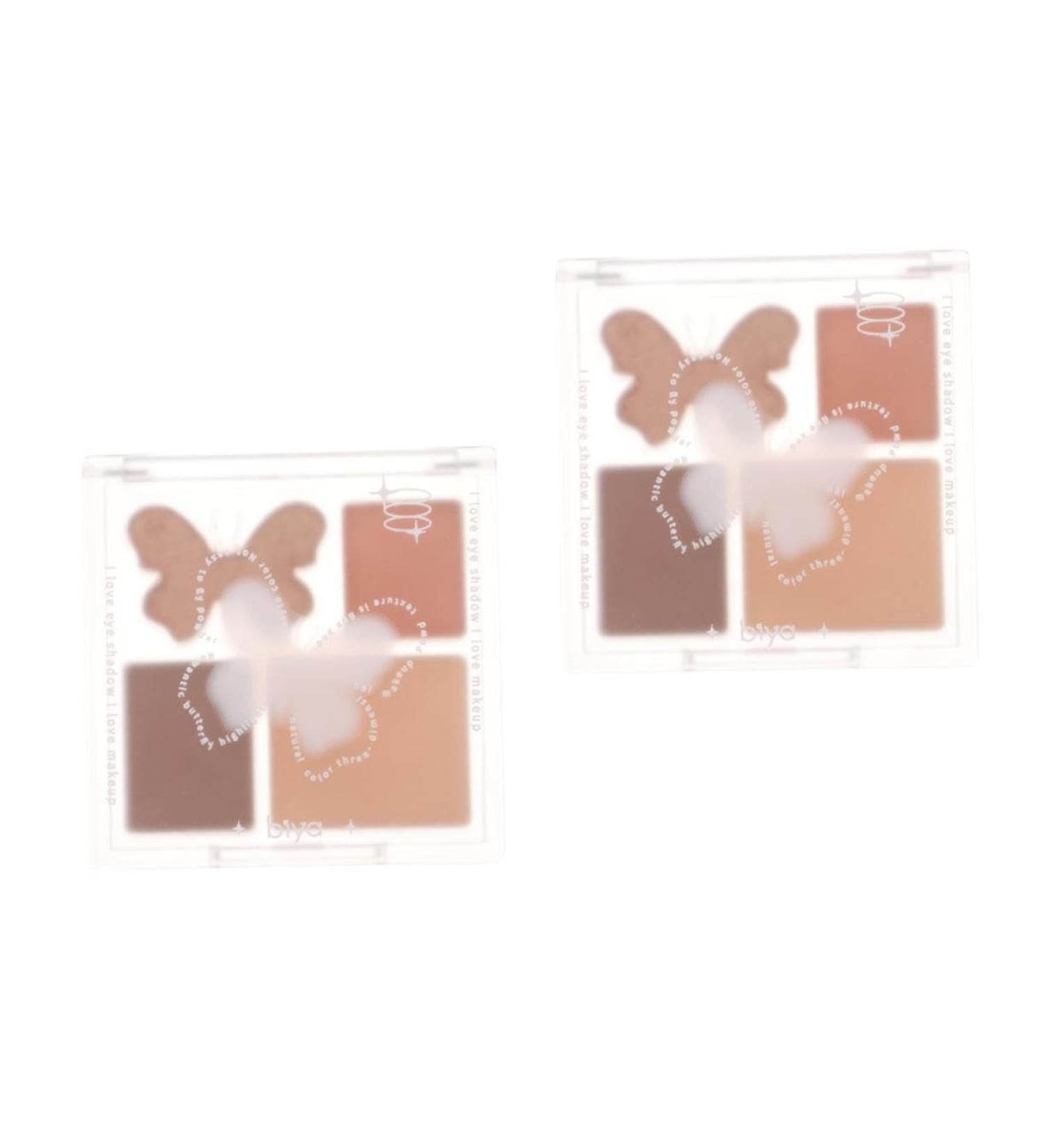 Baluue 2pcs Plastic Eye Shadow Plate Pink Eyeshadow Palette Organiser Eyeshadow Glitter 6.50X6.50X1.00CMx2pcs Multix2pcs - Buy Online on SooperMarket.com
