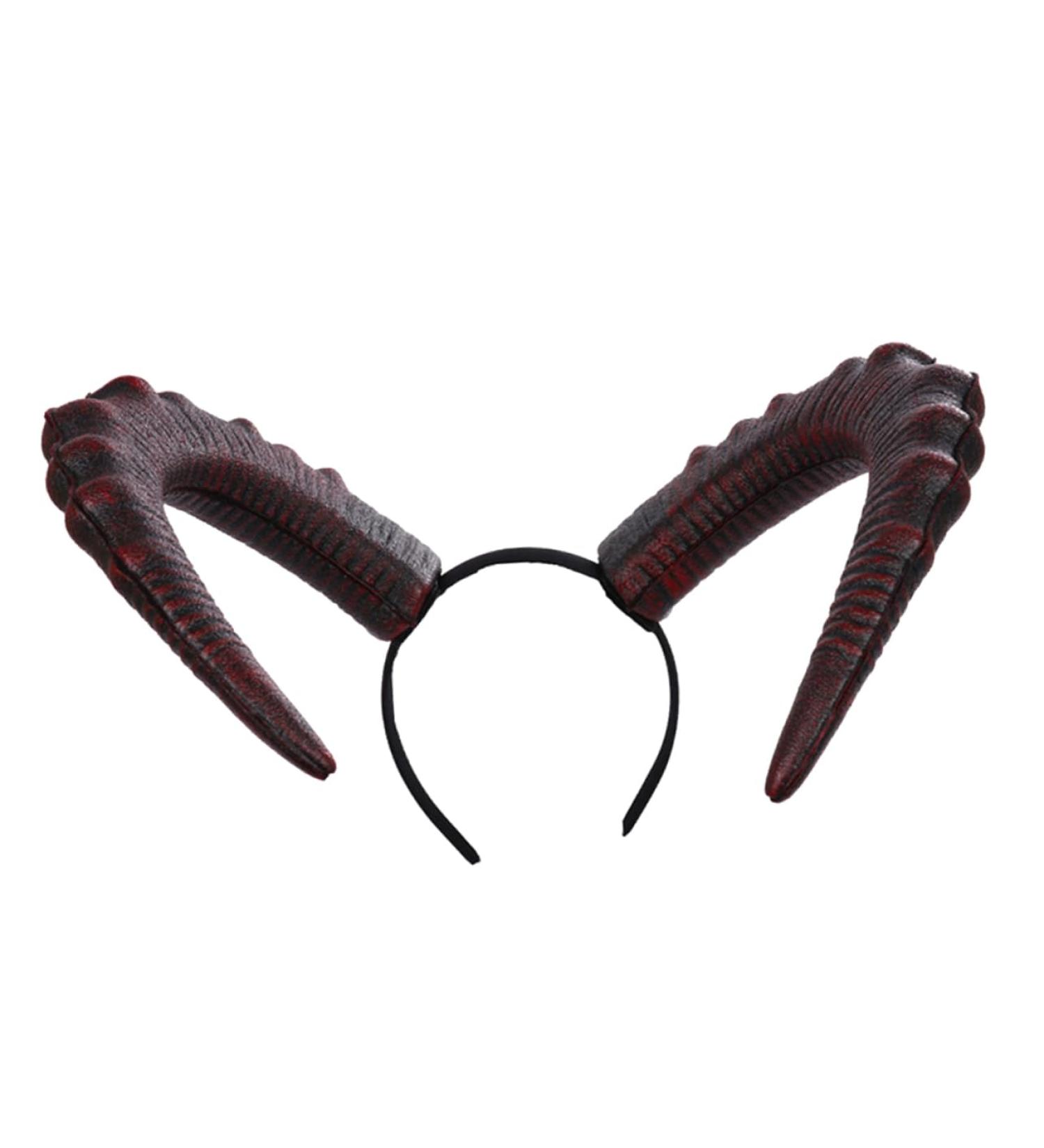 HAPINARY 1pc Devil's Horn Headband Bull Horn Headpiece Halloween Hair Accessories Women Long Horns Headpiece Devil Cosplay Hair Accessory Evil Horn Headdress Cosplay Headpiece Headbands Pu - Buy Online on SooperMarket.com
