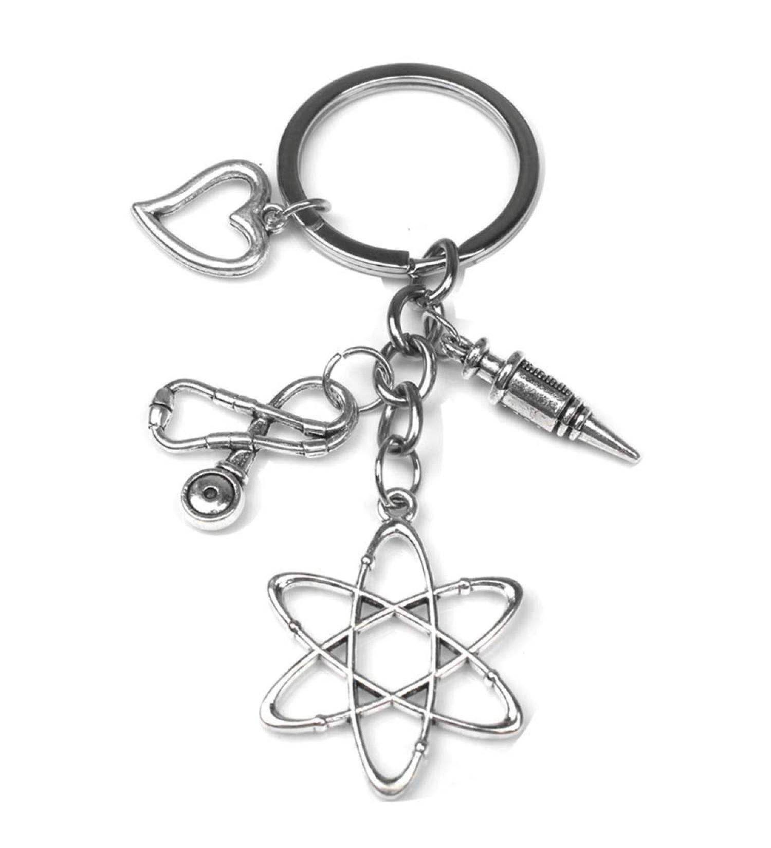 Medical key chain needle syringe stethoscope cute keychain jewelry gift DIY handmade (#12)