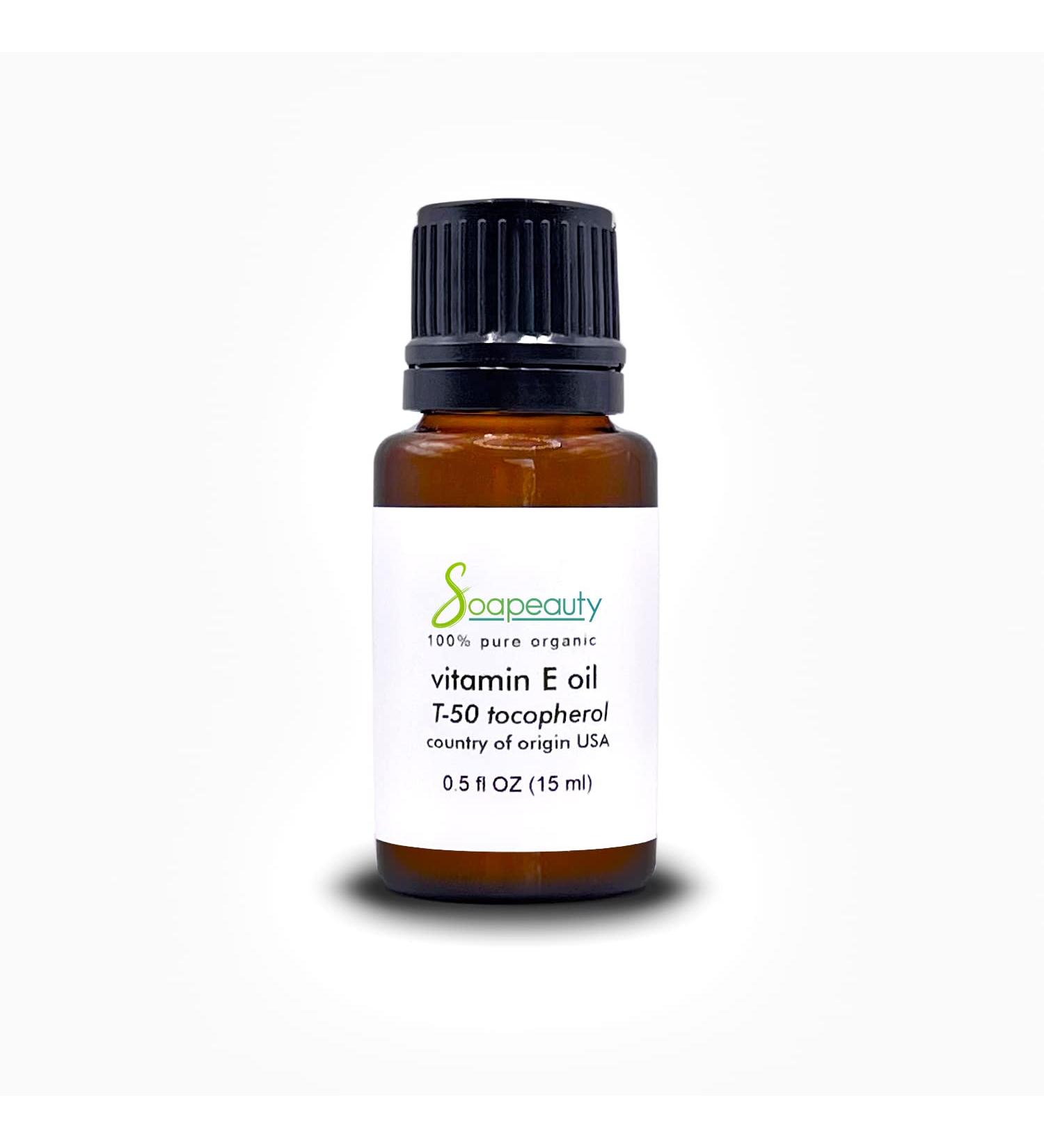 TOCOPHEROL T-50 Vitamin E Oil - Natural Anti-Aging Treatment for Scars Wrinkles & Dark Spots | Multi-Purpose Hair Skin & Body Care - 0.5 oz - Buy Online on SooperMarket.com