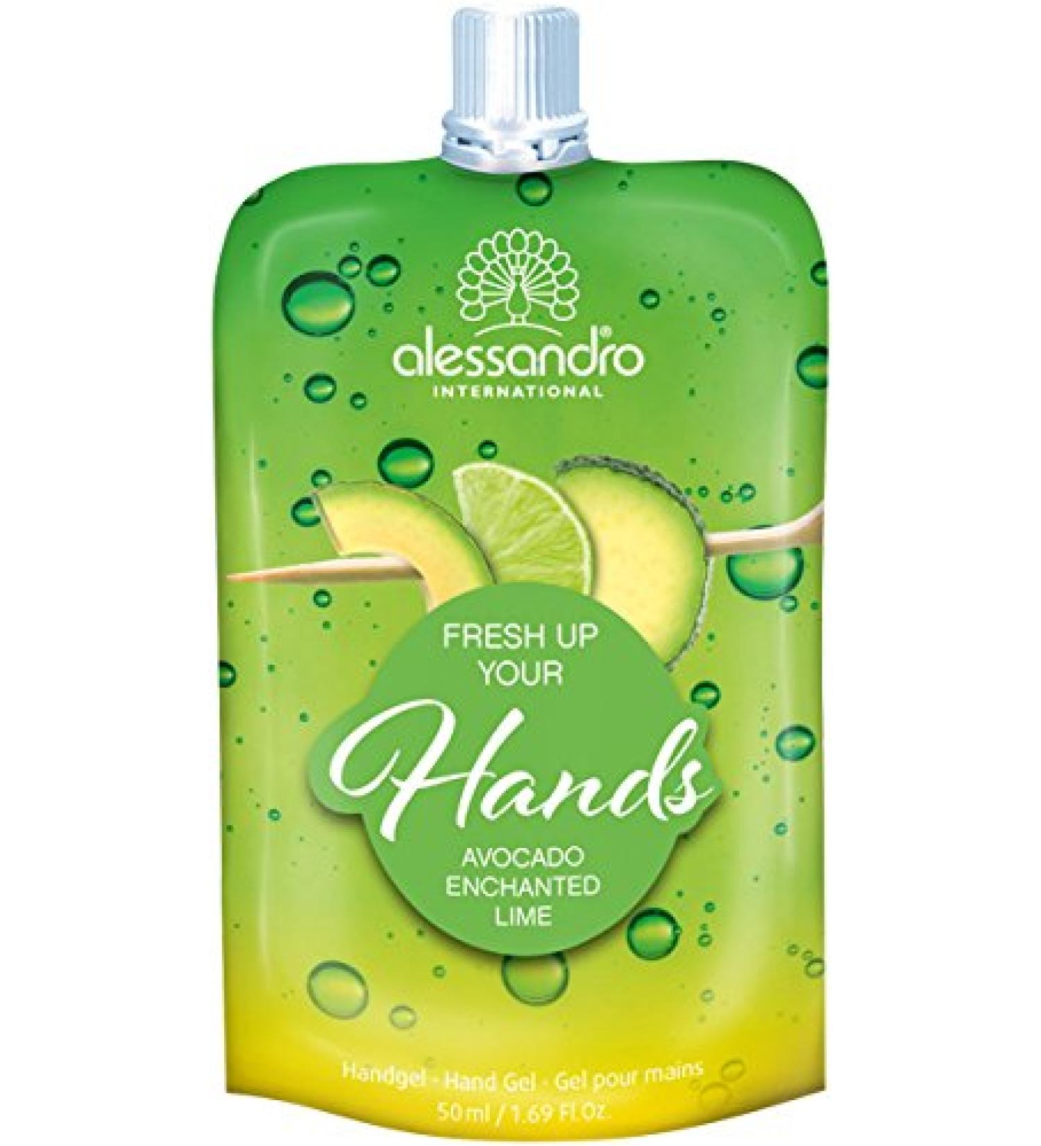 Alessandro Hand Care Fresh Up Your Hands Hand Gel Avocado Enchanted Lime 50 ml
