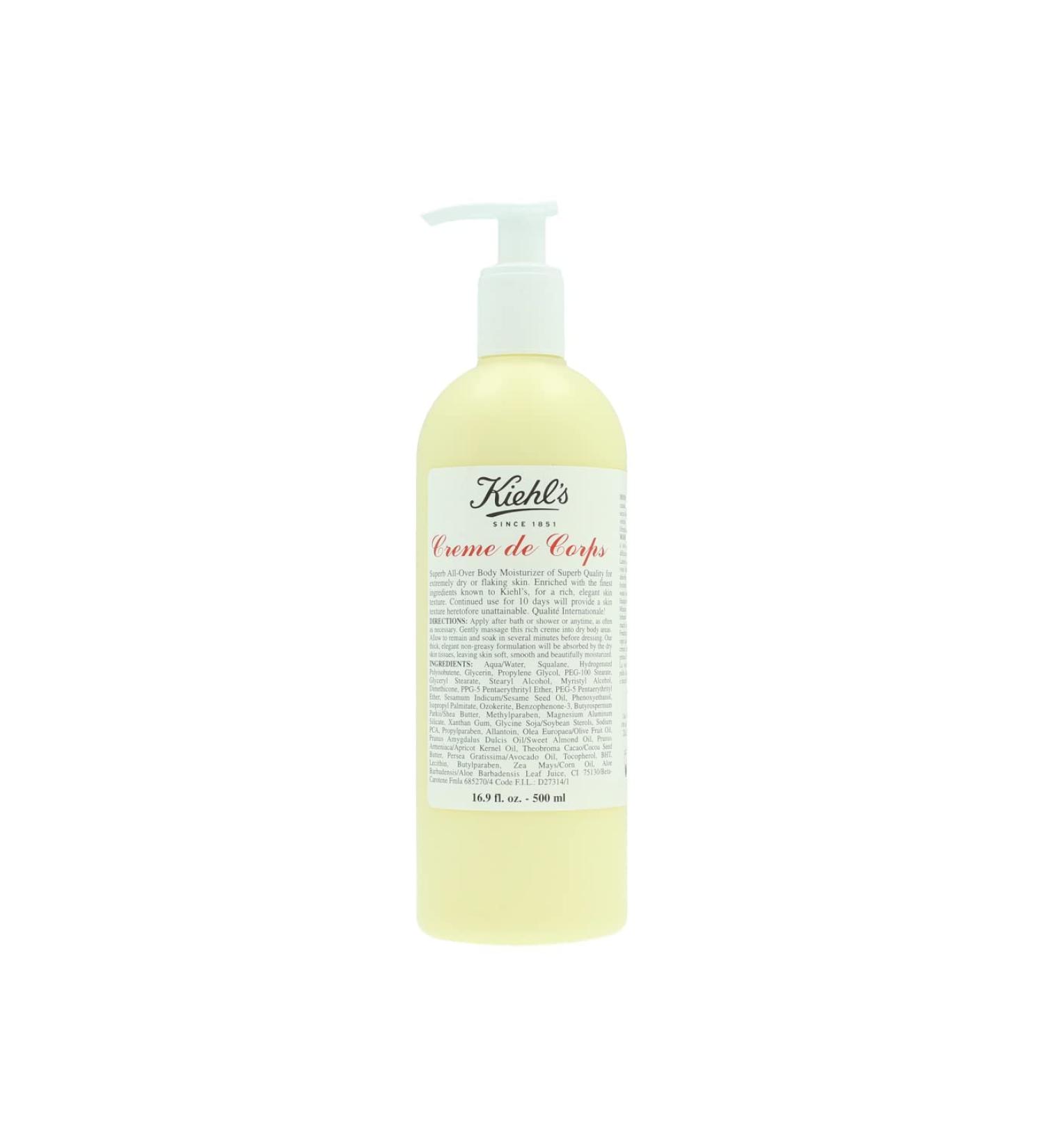 Kiehl's Creme de Corps Body Moisturizer 16.9oz with Pump - Hydrating Body Lotion - Buy Online on SooperMarket.com