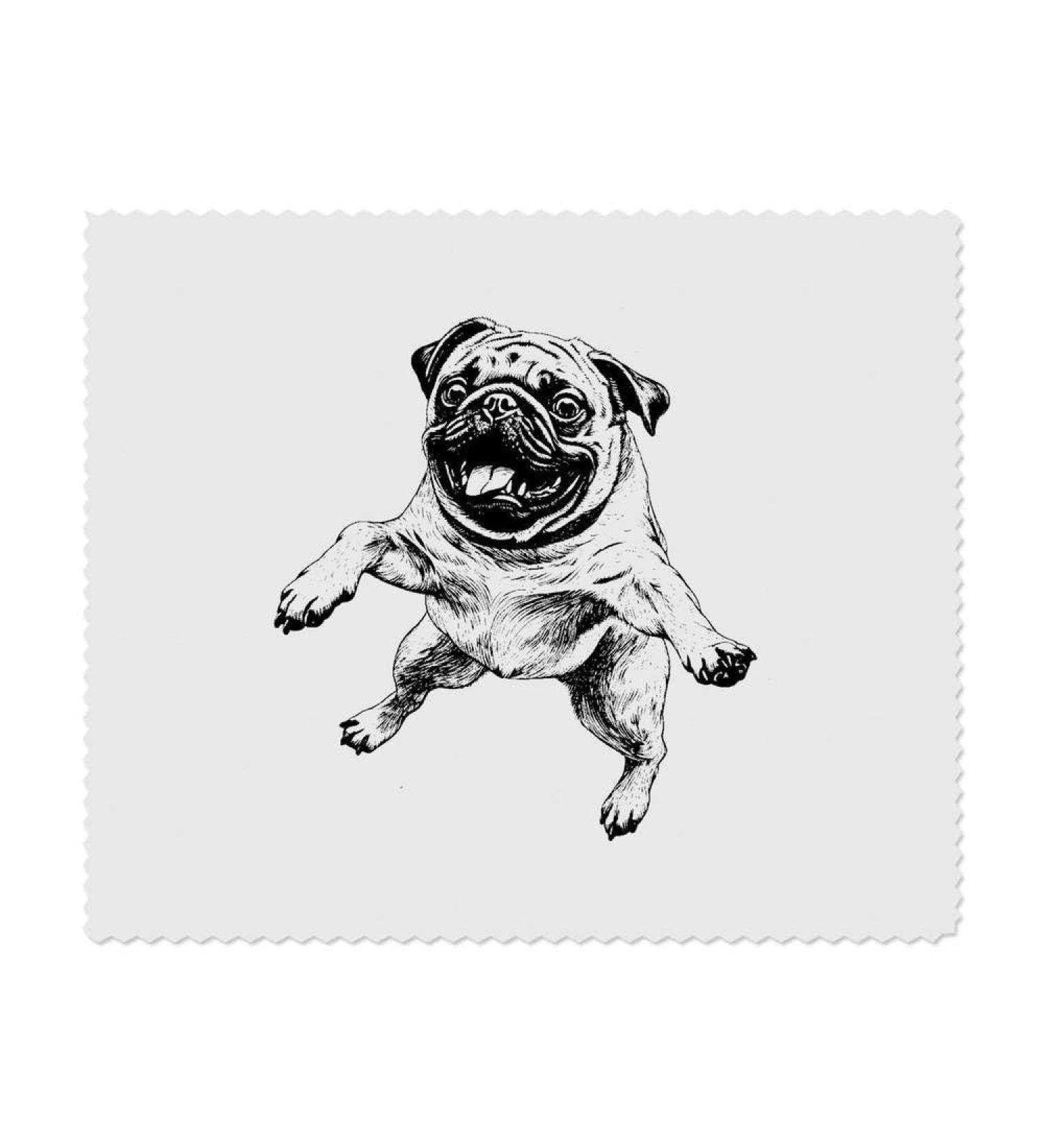 2 x Jumping Pug Microfiber Cleaning Cloths - Ultra Soft Highly Absorbent | International Shipping Available - Buy Online on SooperMarket.com