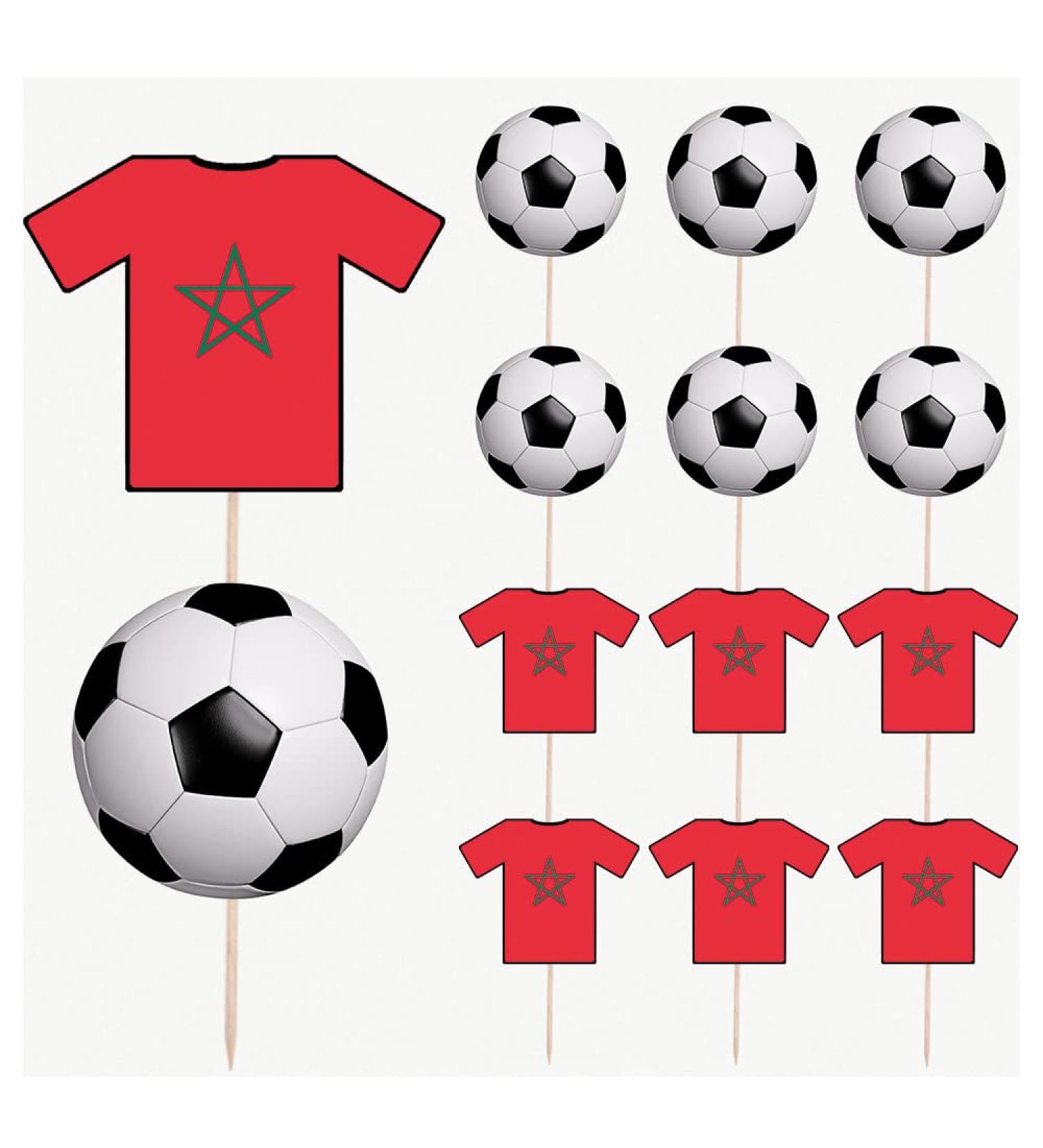 Morocco Football Party Food & Cupcakes Picks Decorations Toppers World Cup 2022 (pack of 14) - Buy Online on SooperMarket.com
