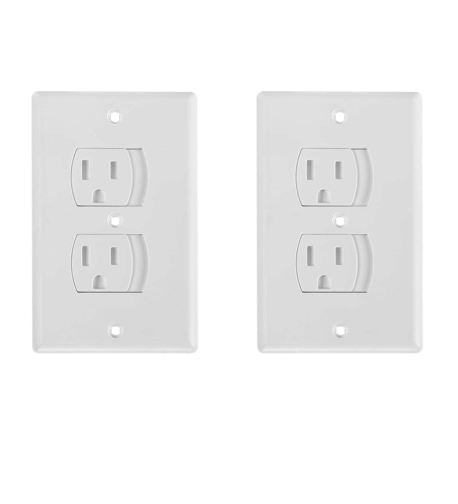 Bates- Self Closing Outlet Covers  2 Pack  Sliding Outlet Covers  Outlet Cover  Outlet Covers Baby Proofing  Baby Outlet Cover  Baby Proofing Outlet Cover  Plug Covers for Electrical Outlets - Buy Online on SooperMarket.com