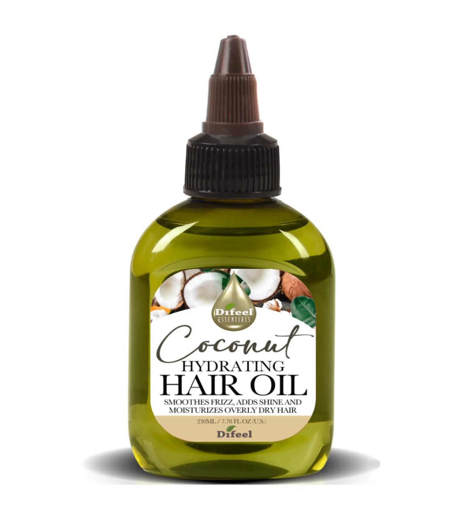 Difeel Essentials Hydrating Coconut Hair Oil 2.5 oz - Anti-Frizz Nourishing Moisture & Shine Boost for Healthy Hair | International Shipping Available - Buy Online on SooperMarket.com