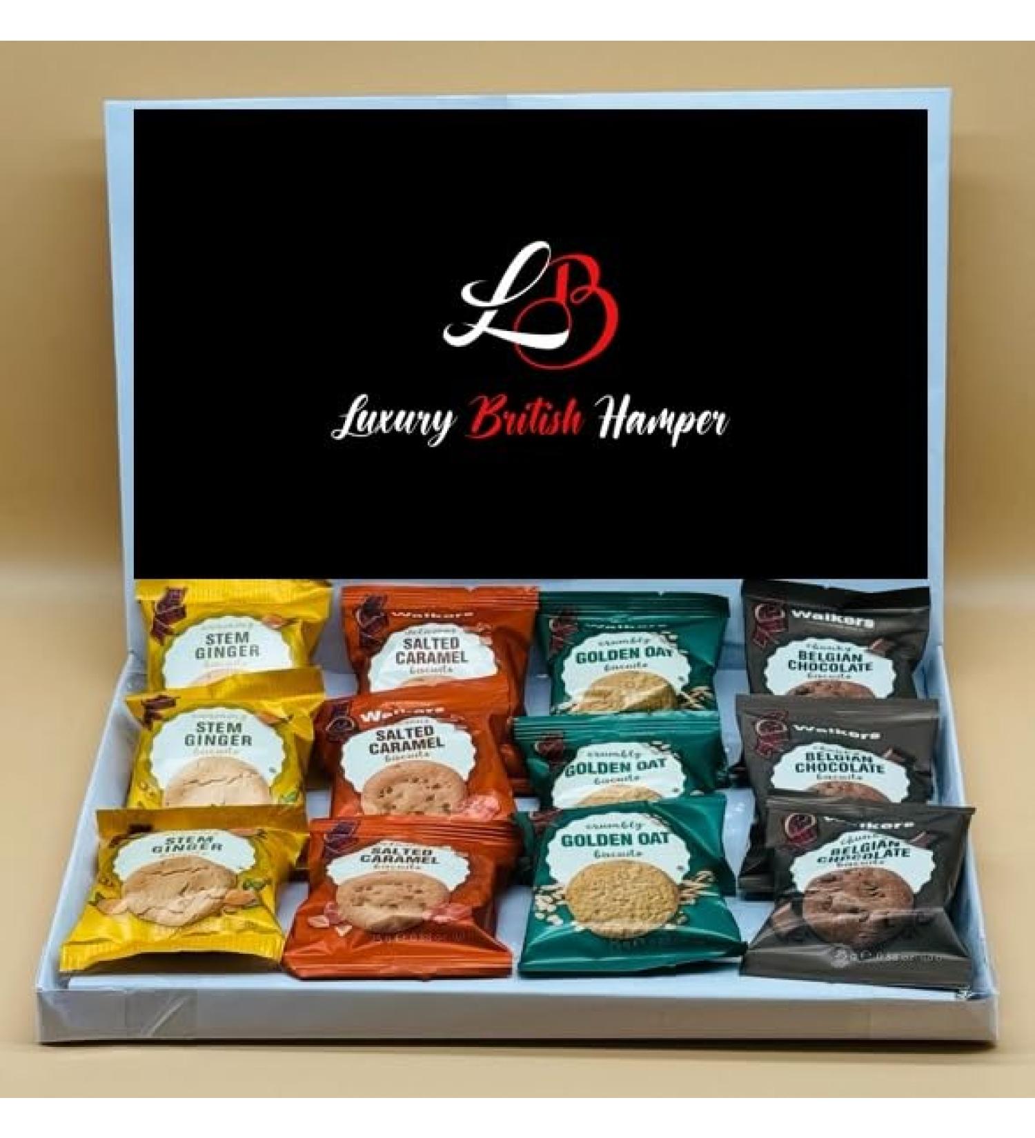 Walkers Assorted Shortbread Variety Mini Packs Biscuits 12 Twin packs x 25g in luxury british hamper big box Perfect for Gifting Treat Congratulations Thankyou Celebration and Christmas - Buy Online on SooperMarket.com