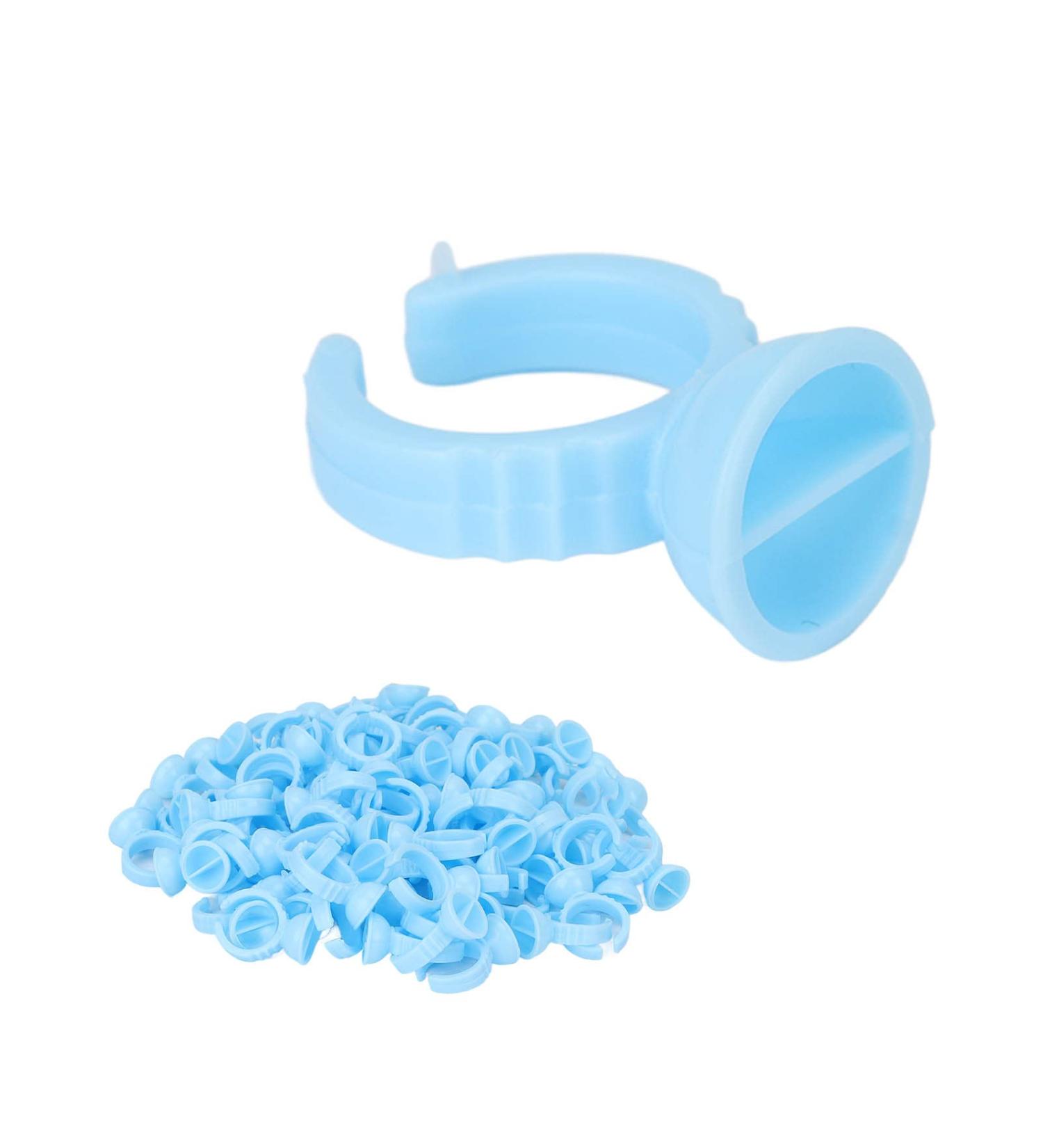 Glue Rings for Eyelash Extensions | Blue Excess Glue Cups - International Shipping Available - Buy Online on SooperMarket.com
