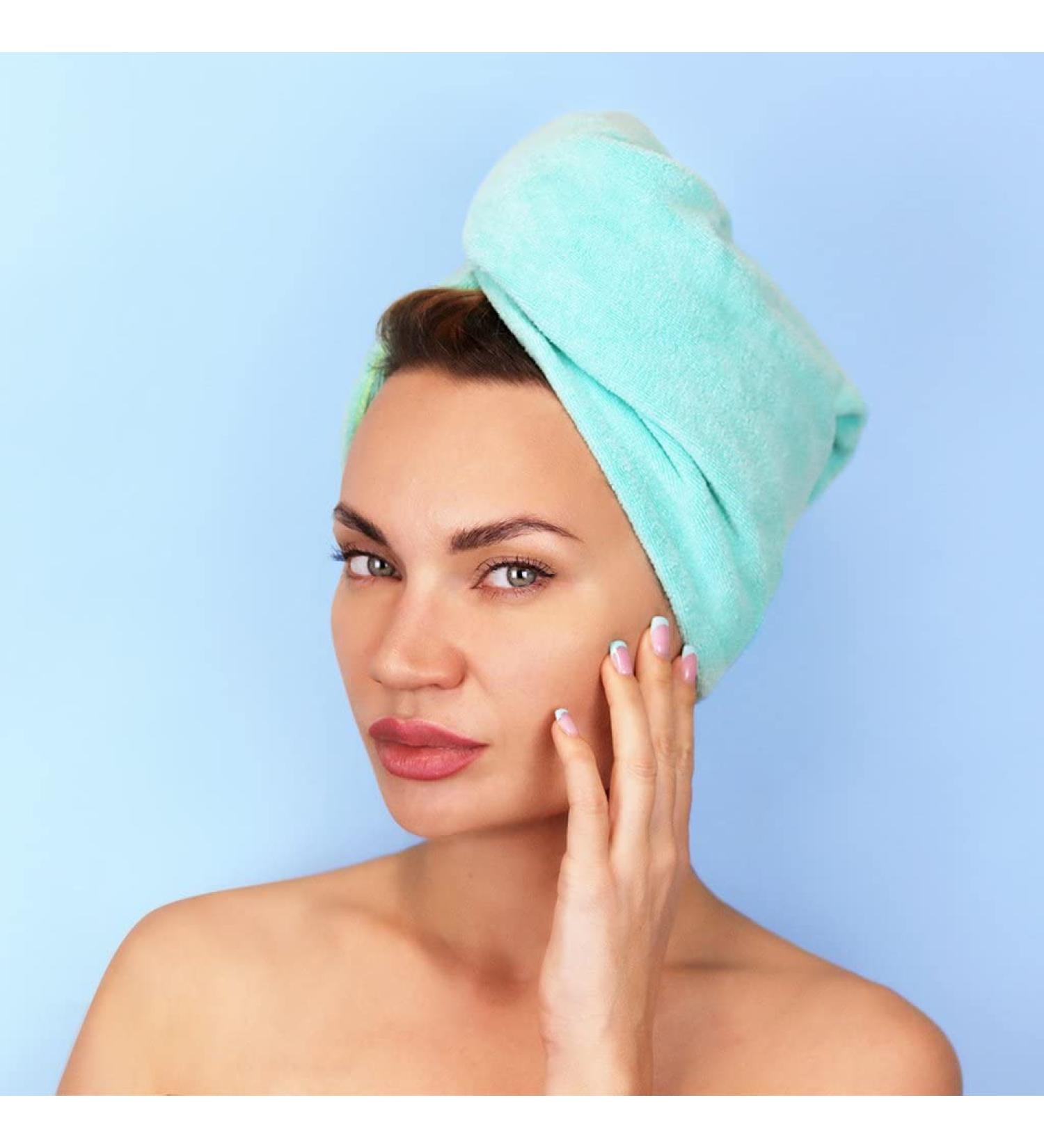 Sleek'e Microfiber Hair Wrap - Ultra Absorbent and Soft Spa-Quality Anti-Frizz Turban Twist Hair Towel Reduces Drying Time by 50% for Healthier Hair (Mint) - Buy Online on SooperMarket.com